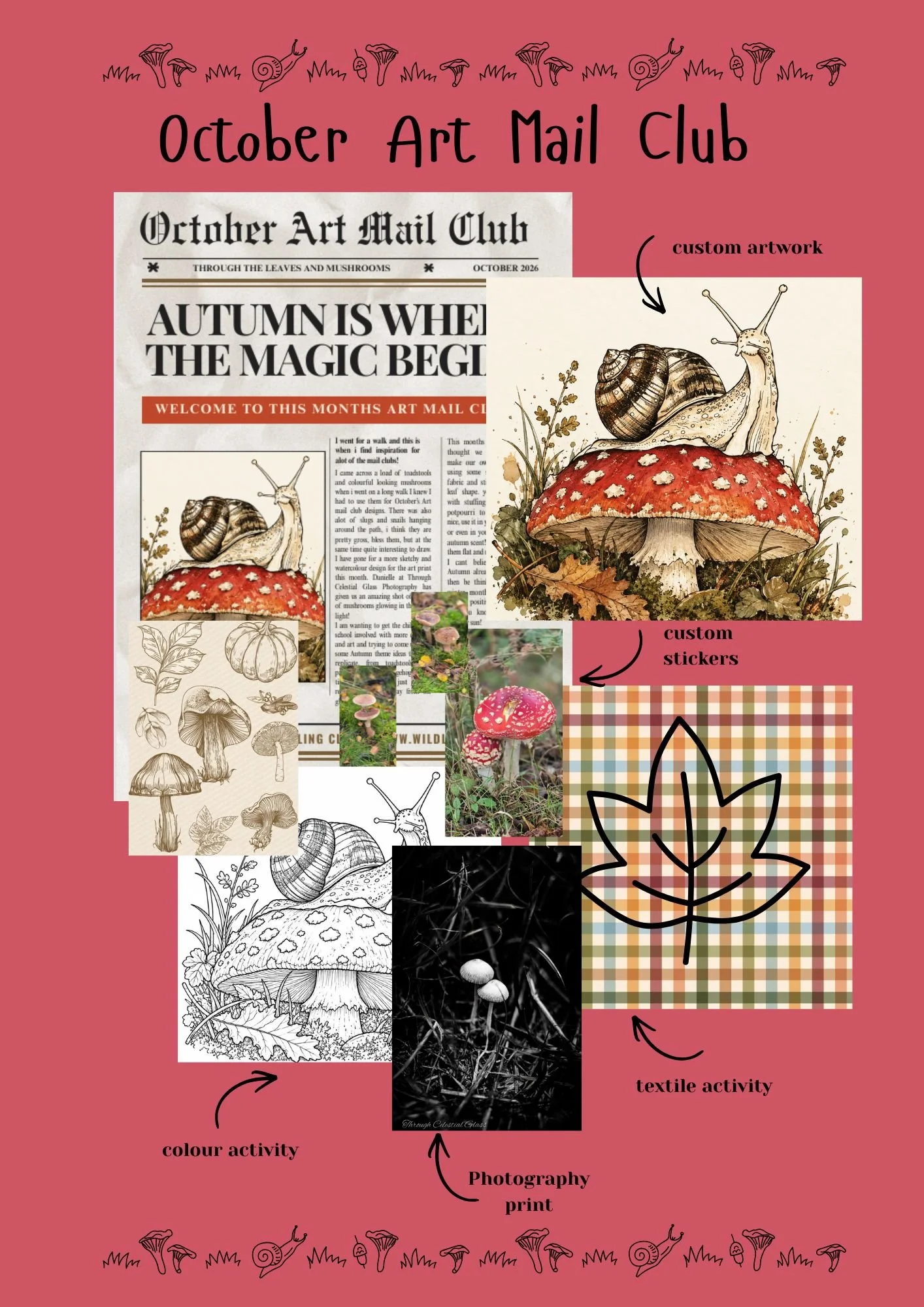 October's woodland-themed Art Mail Club has sold out! Discover how our whimsical artwork is travelling from Lancashire to Australia, America, Malaysia, Chile and across the UK.