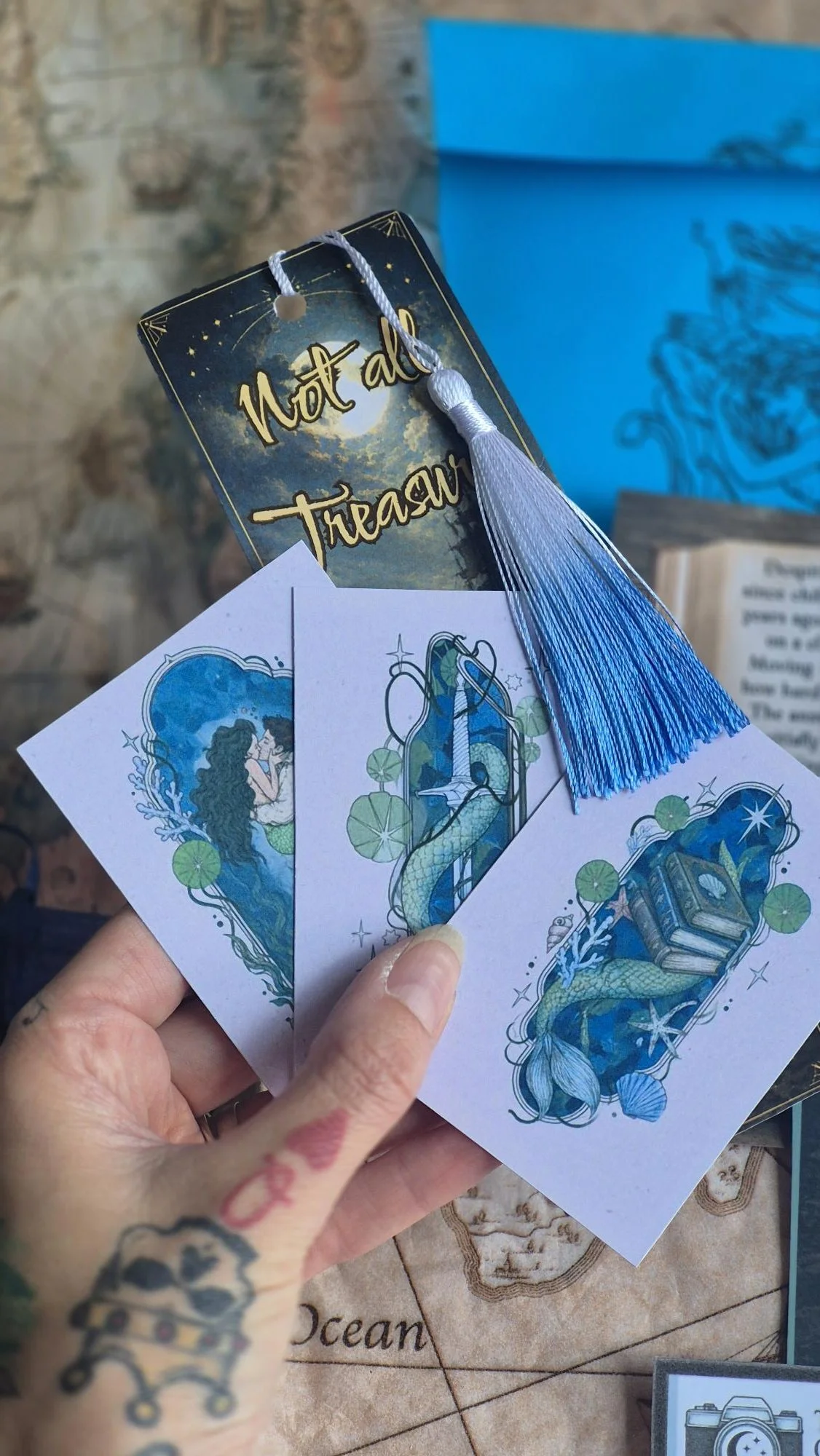 July Book Mail Club – Pirates & Sirens Theme | Monthly Book Subscription Box | Bookish Gift for Readers | Fantasy Book Club | Exclusive Art & Stationery
