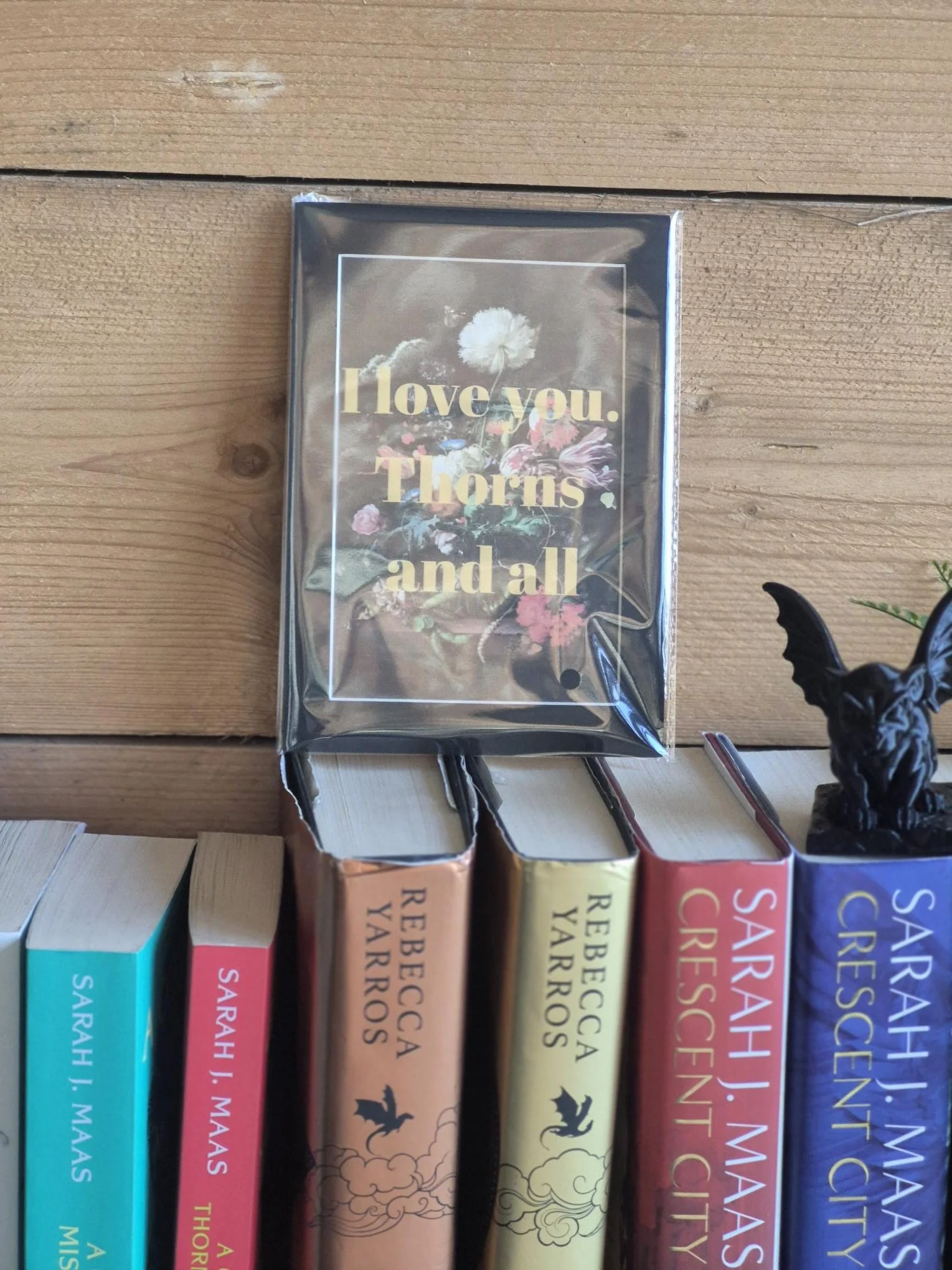 ACOTAR Inspired Art Print | Fantasy Romance Wall Art | “I Love You Thorns and All” Quote | Bookish Gift for Fantasy Lovers