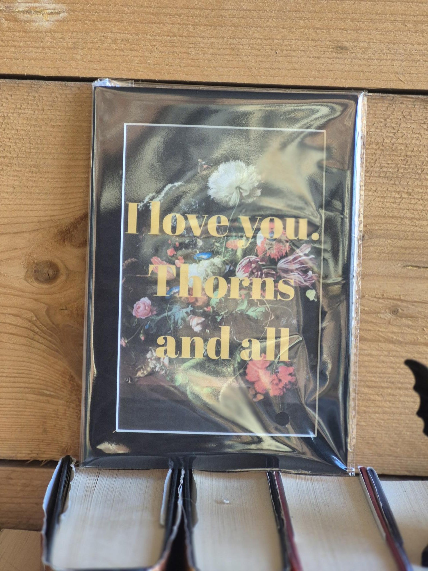 ACOTAR Inspired Art Print | Fantasy Romance Wall Art | “I Love You Thorns and All” Quote | Bookish Gift for Fantasy Lovers