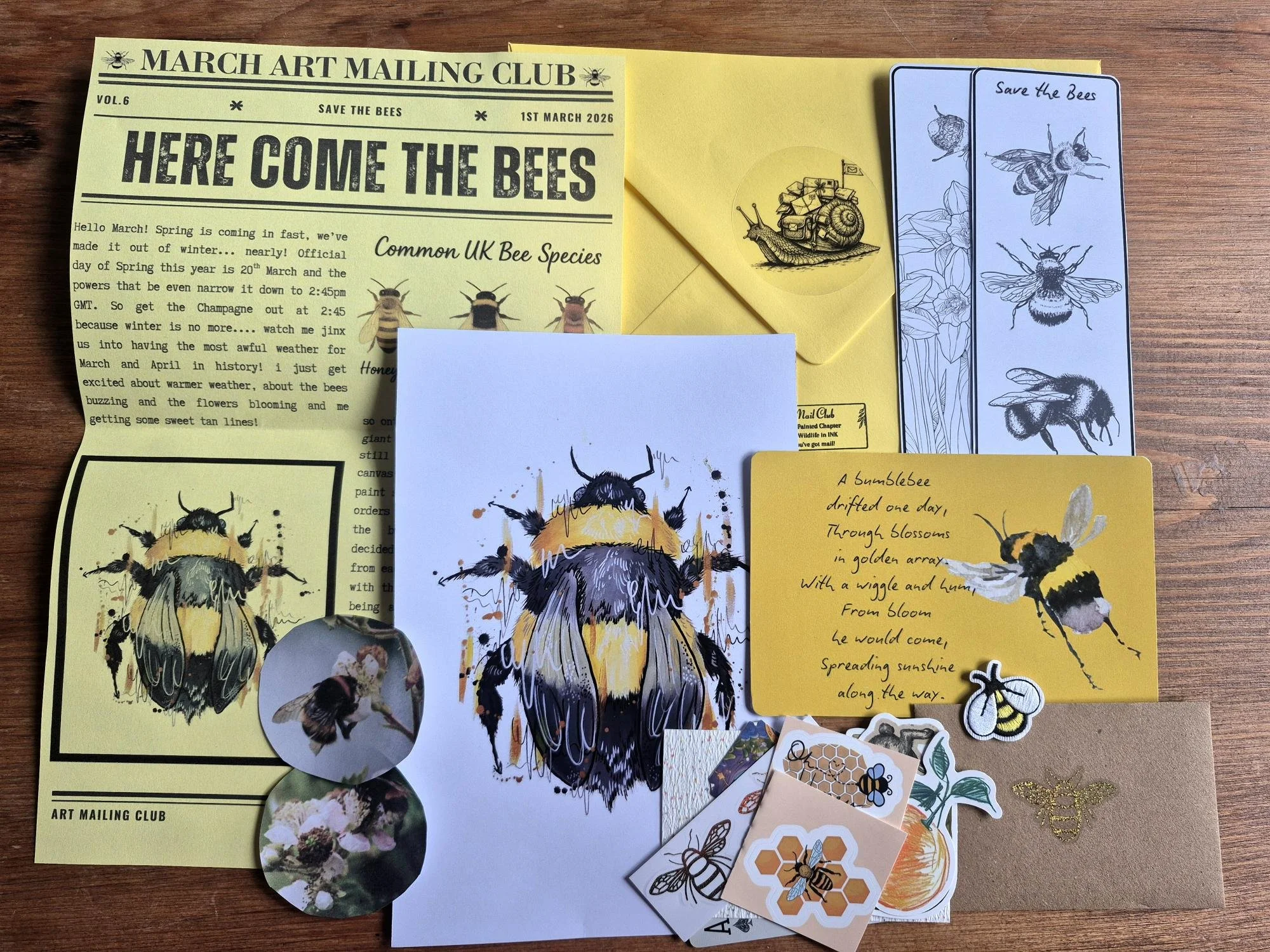 March Art theme mailing club