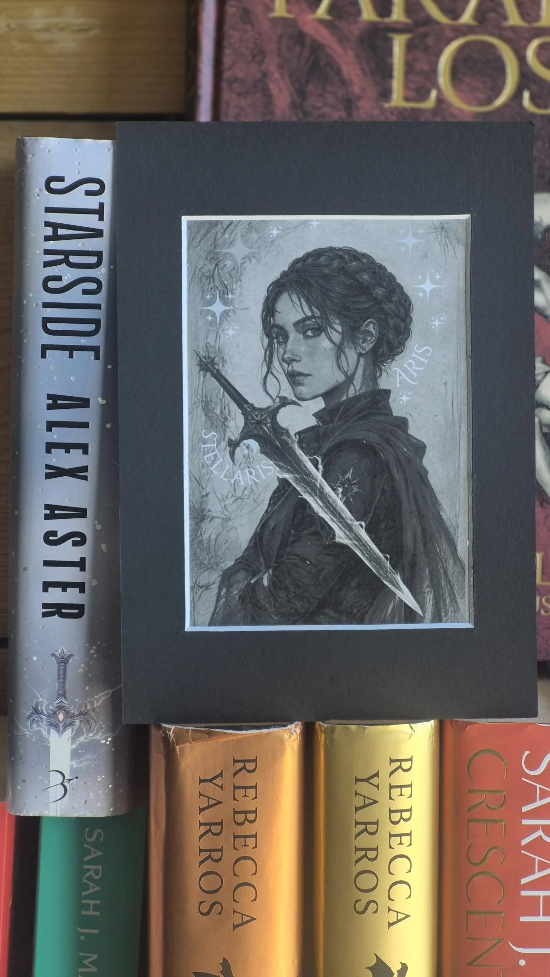 ARIS STARSIDE Art Print | Fantasy Bookish Wall Art | Bookshelf Decor | Gothic Reader Gift | Celestial Star Design