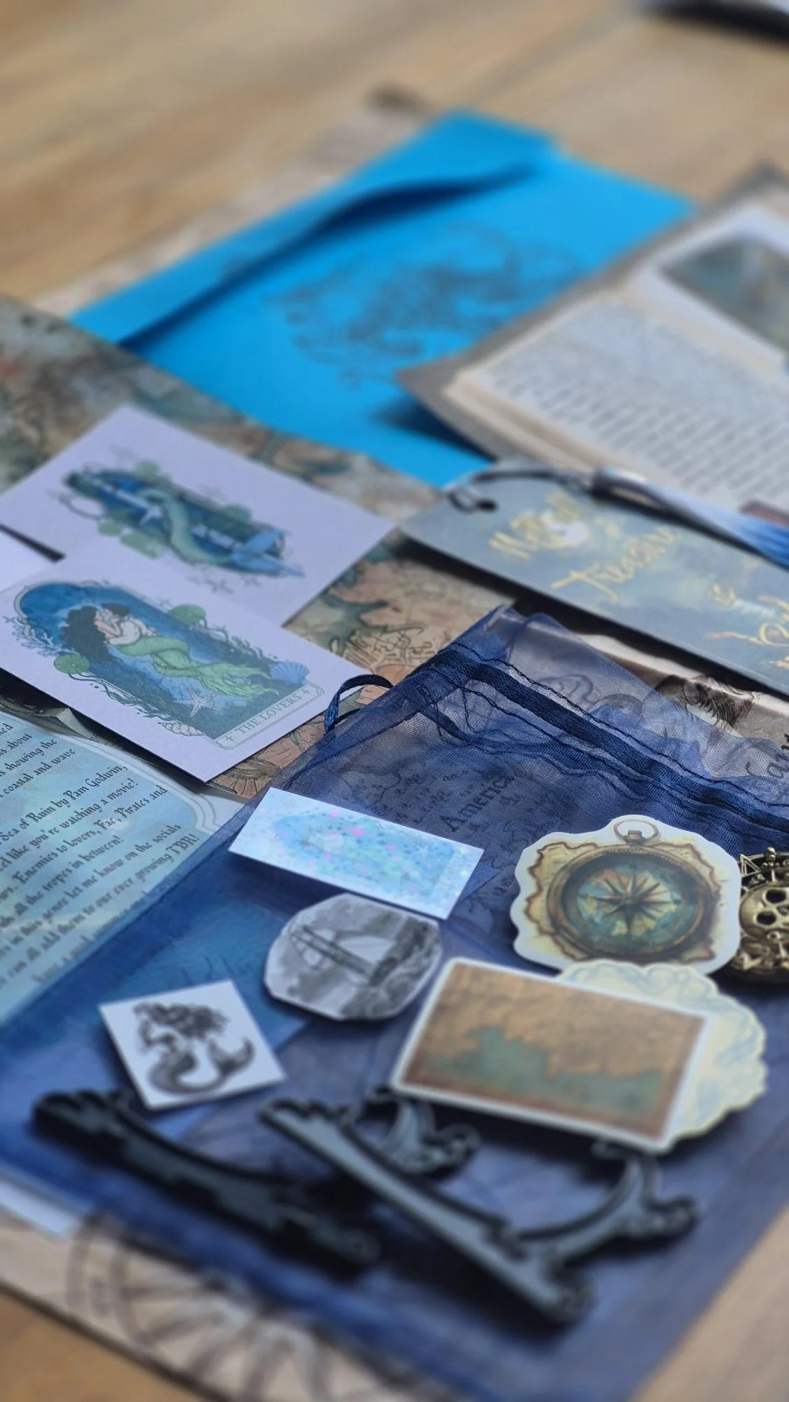July Book Mail Club – Pirates & Sirens Theme | Monthly Book Subscription Box | Bookish Gift for Readers | Fantasy Book Club | Exclusive Art & Stationery