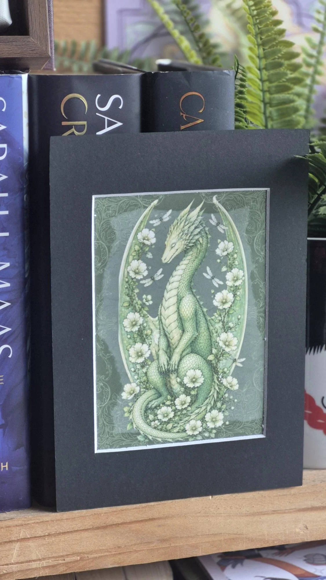 FANTASY DRAGON Art Print Set of 2 | Gothic Dragon Wall Art | Green Fairytale Dragon Decor | Bookish Creature Prints | Dragon Lover Gift