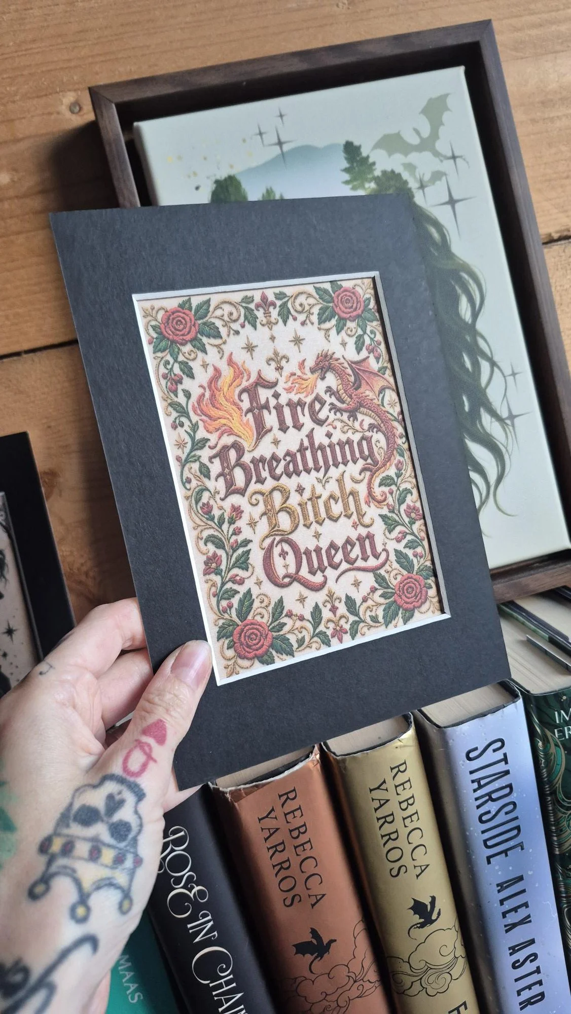 Throne of Glass Inspired Print, Fantasy Bookish Wall Art, Aelin Character Book Lover Gift, Romantasy Decor
