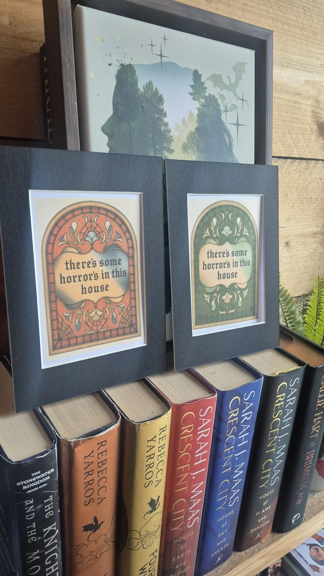 Fantasy Gothic Stained Glass Print | SUMMERWEEN ART | Dark Academia Wall Art | Book Lover Decor | Witchy Art