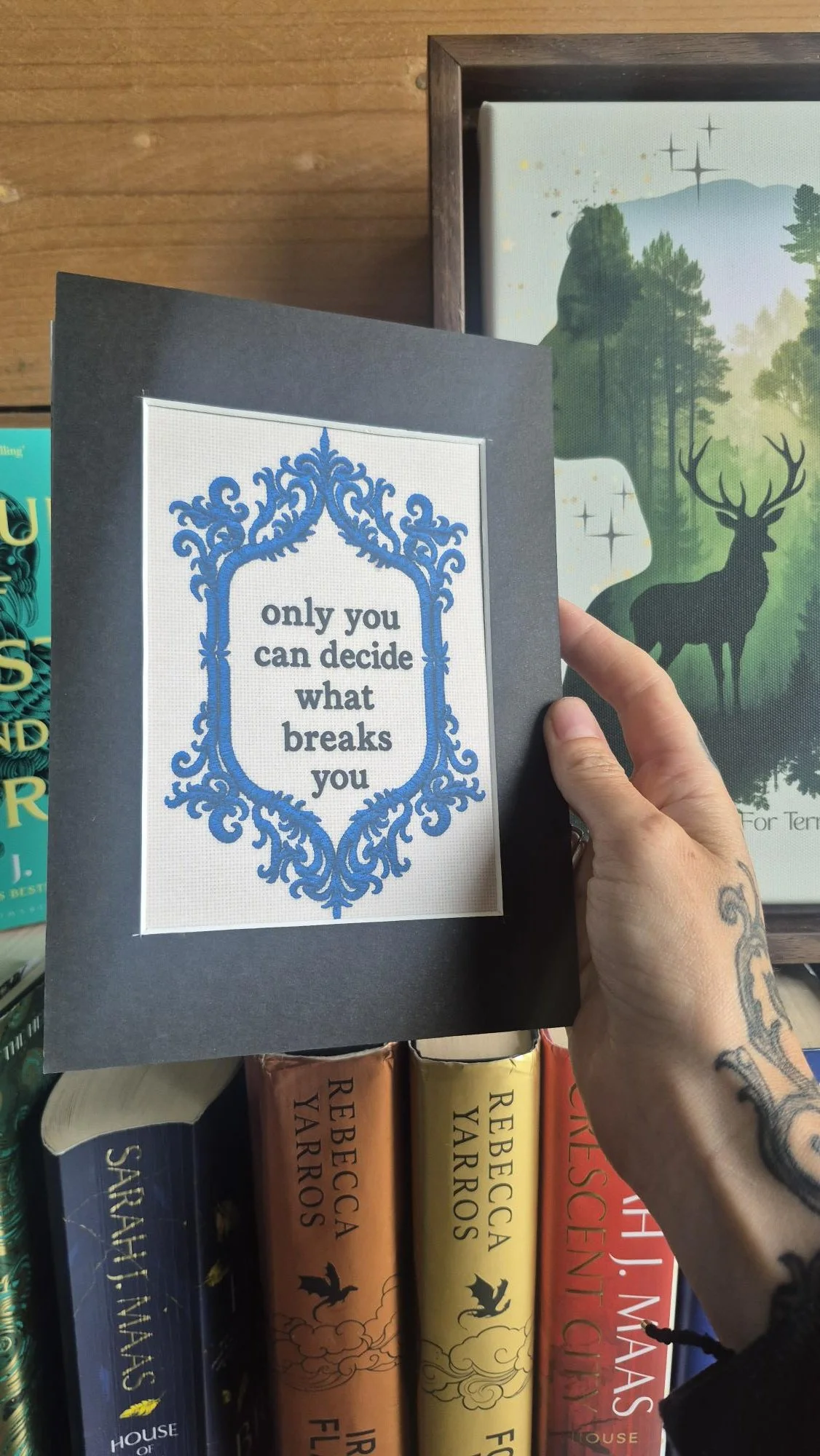 Fantasy Book Quote Print | “Only You Can Decide What Breaks You” Gothic Wall Art | Book Lover Gift | Romantasy Inspired