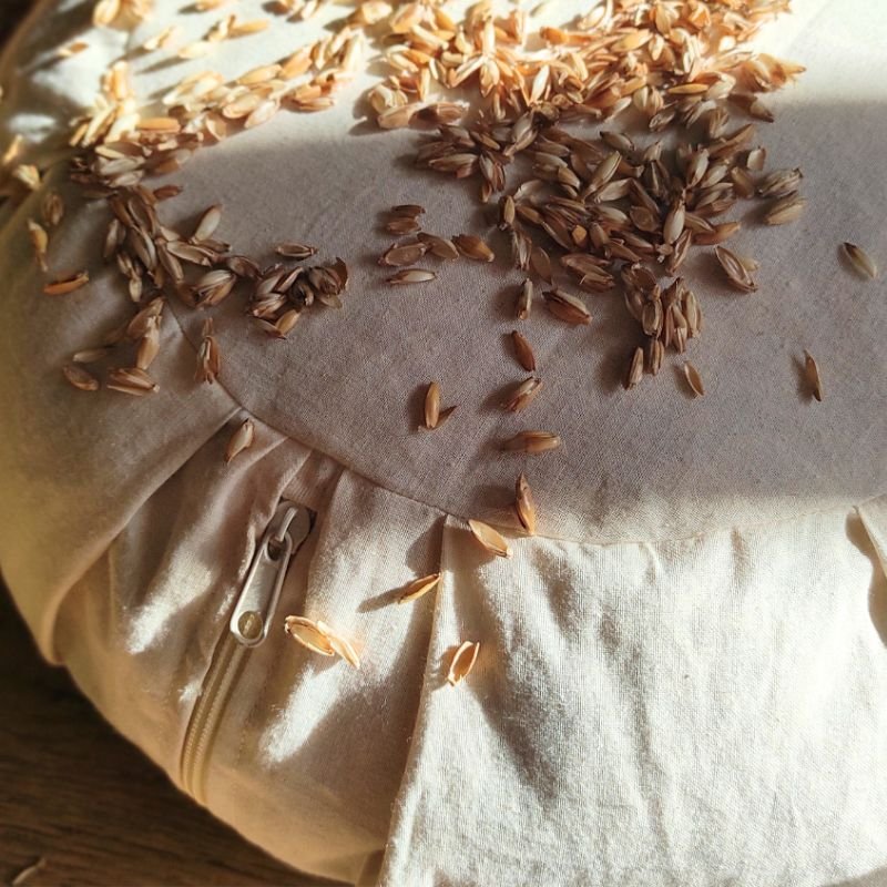 coussin de méditation balles d'épeautre bio