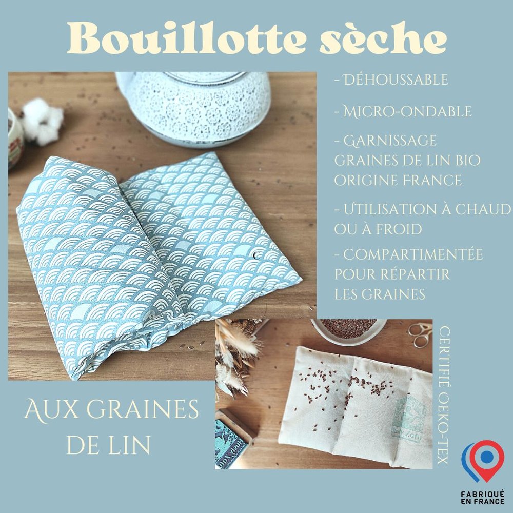 Bouillotte sèche aux graines de lin NAMI — Husly Zafu