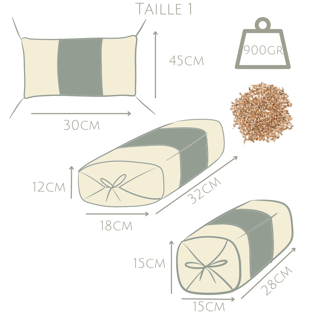 coussin japonais makura épeautre