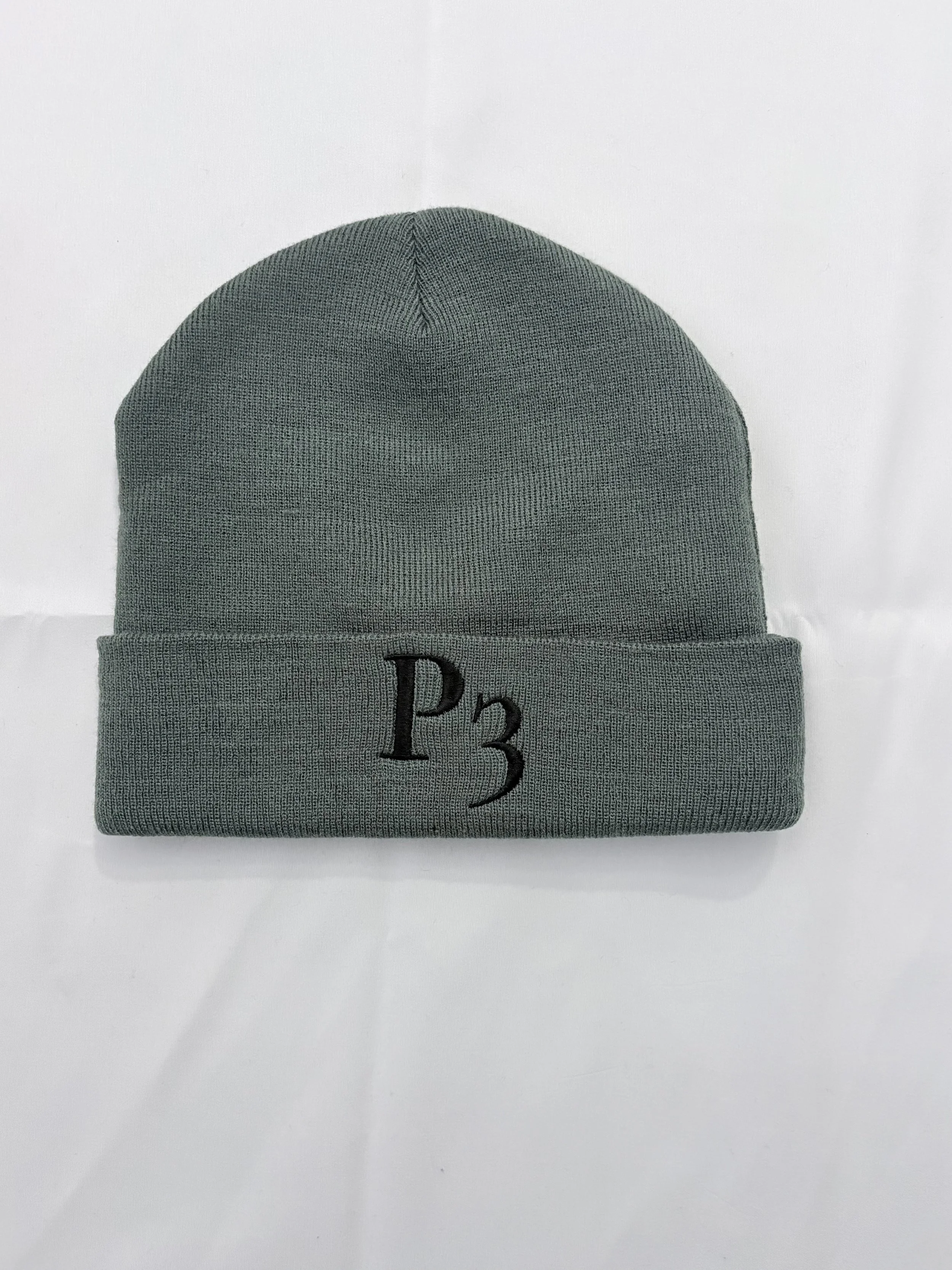 Gray Monogram Beanie