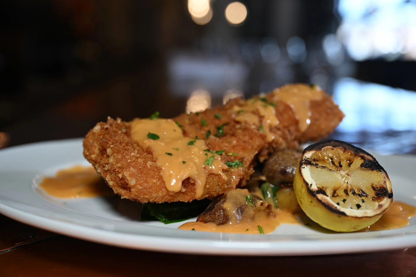 Burntwood Friday fish feature Romano Crusted Sea Bass