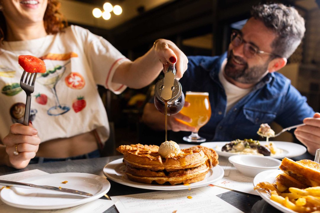 A moment of appreciation for a true classic. 

Crispy fried chicken. Fluffy waffles. Brown sugar butter. Maple syrup doing what maple syrup does.

#24Diner #ATXBrunch #ChickenAndWaffles #AustinEats #BrunchInAustin