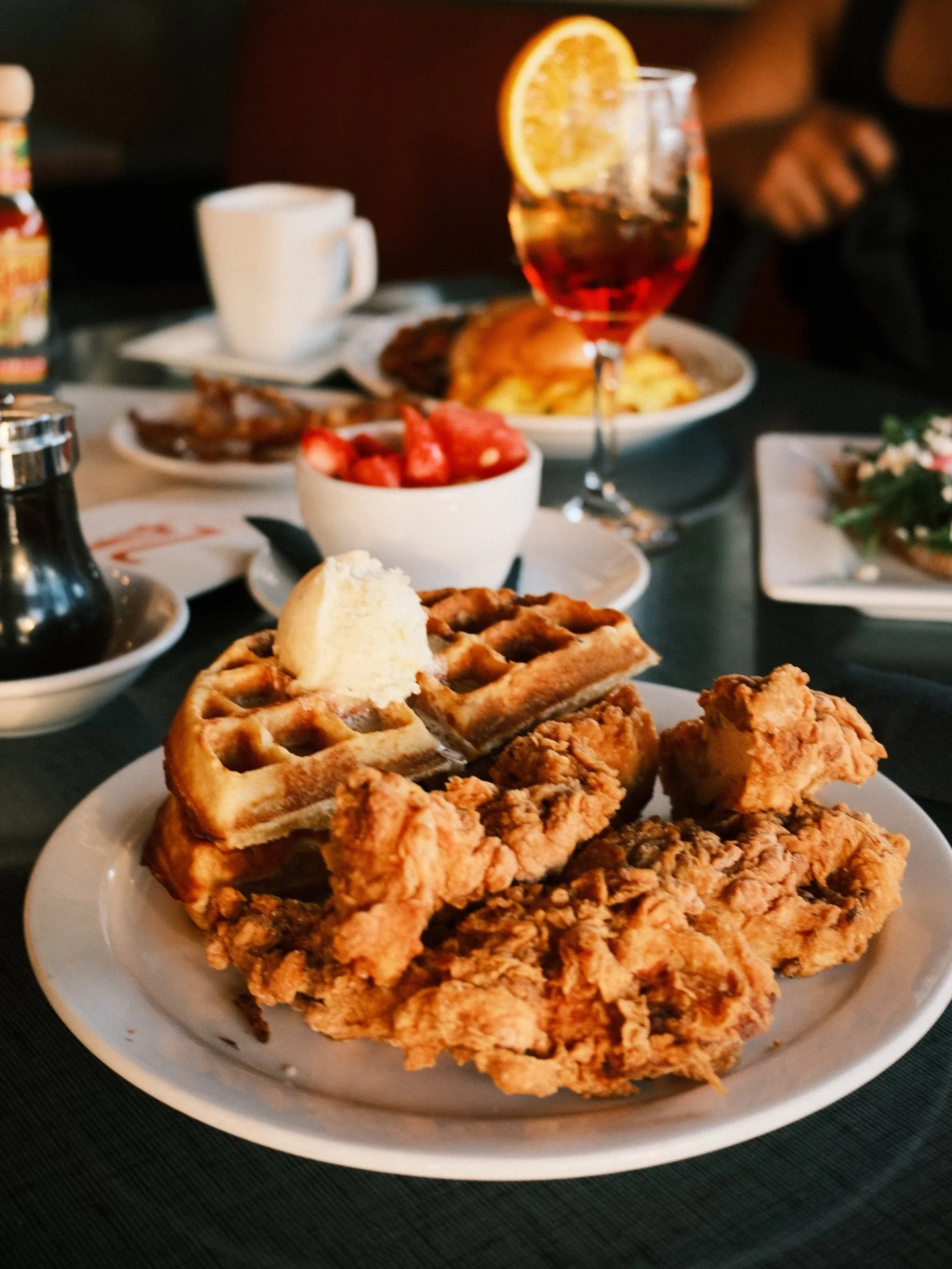 Happy National Waffle Day to our chicken &amp; waffles specifically 😉

#NationalWaffleDay #ChickenAndWaffles #24Diner #AustinBreakfast #DinerClassics | signature dish since day one | breakfast served all day | austin diner favorite