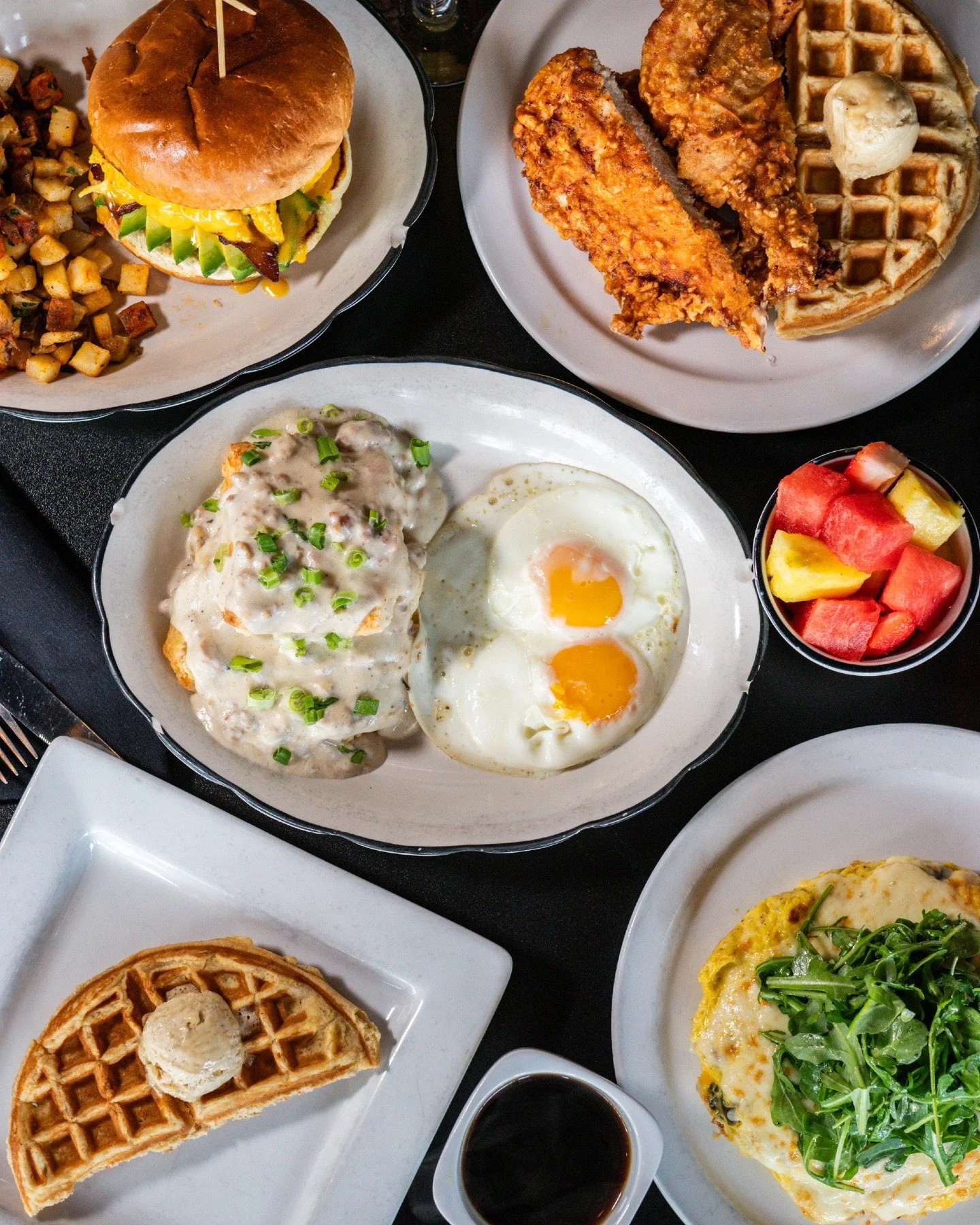 Biscuits &amp; gravy at 3pm. Chicken and waffles at midnight. 

Brunch doesn't have a curfew here. 🤫 

#24Diner #AllDayBrunch #AustinBrunch #AustinEats #ATXFood All Day Brunch Every Day | Austin's Finer Diner | Late Night Brunch