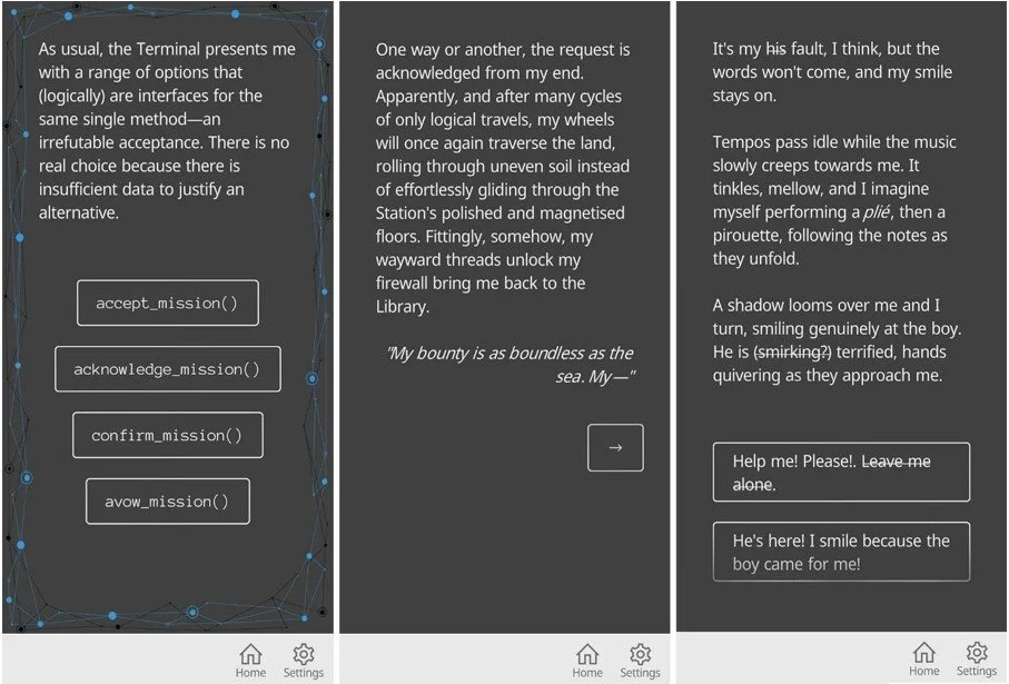 Various examples of game mechanics within Unearthed Stories
