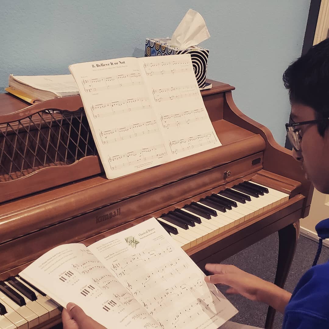 We love it when our students achieve their goals. Checking out the next level he made it to. Congratulations! 🎉🎹 www.gracenotemusicnc.com