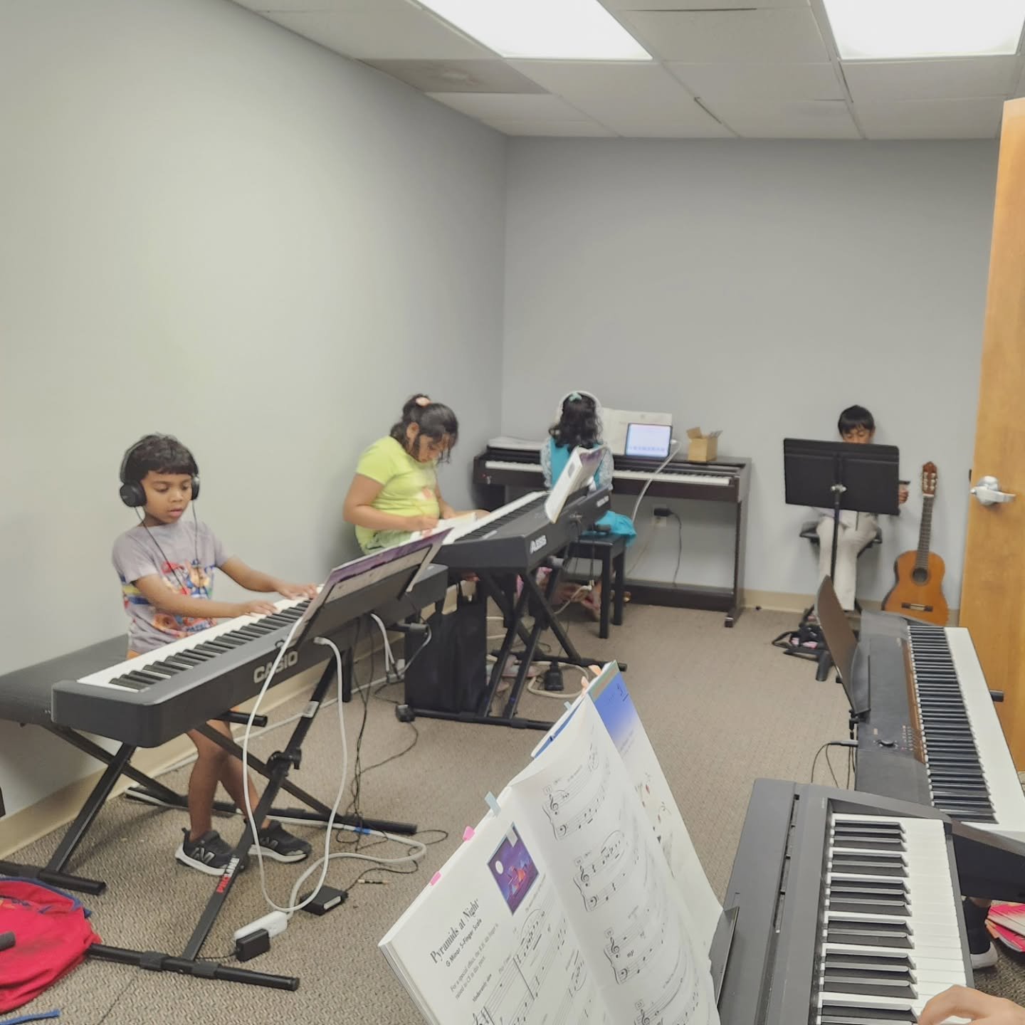 A lot of hard working students today, getting ready for the fall recital. 

#musiclessonsnc
#morrisvillemusic
