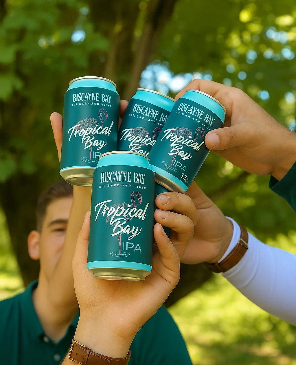 Raise one with good company. Cheers to Tropical Bay.