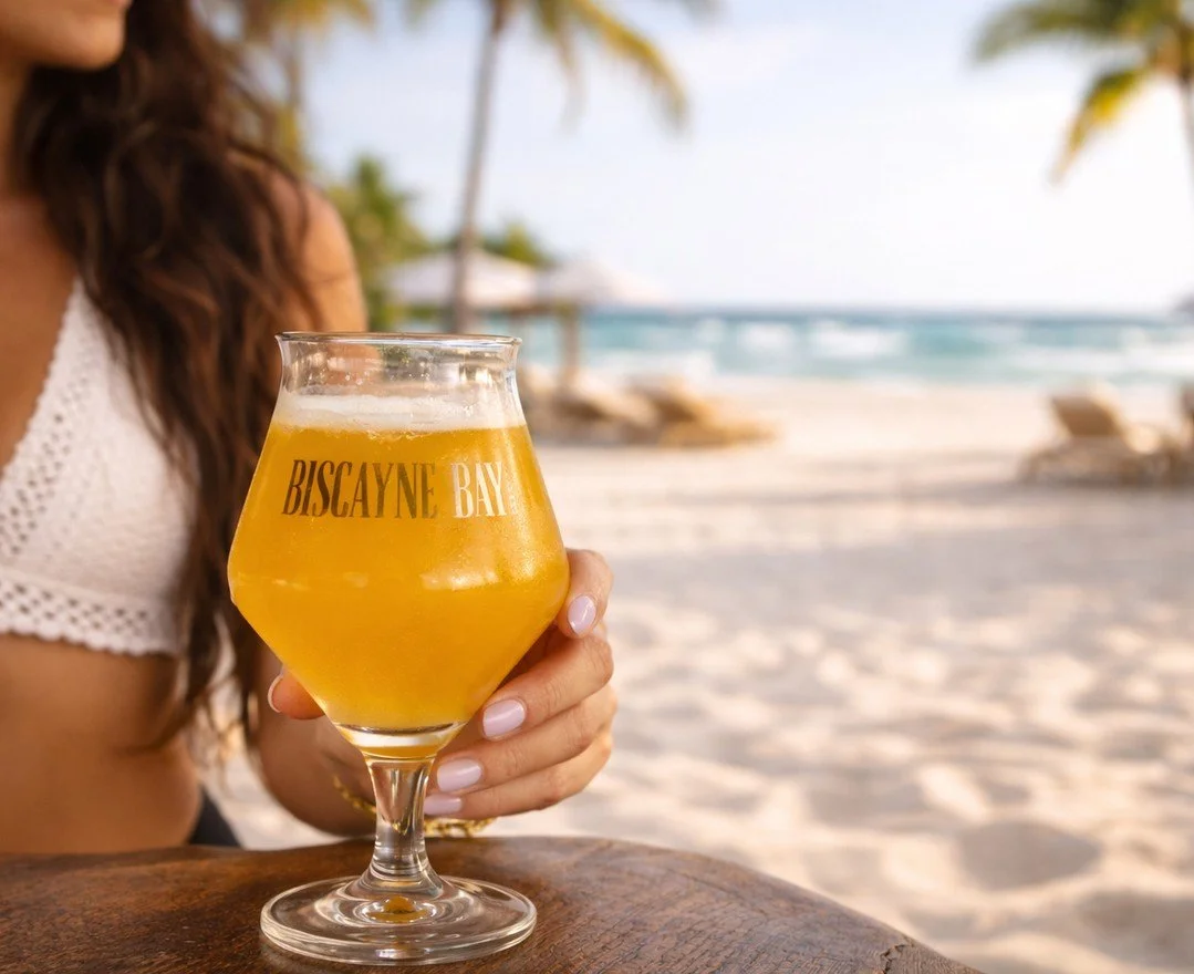 Beach days are better like this 🍻 #BiscayneBayBrewing