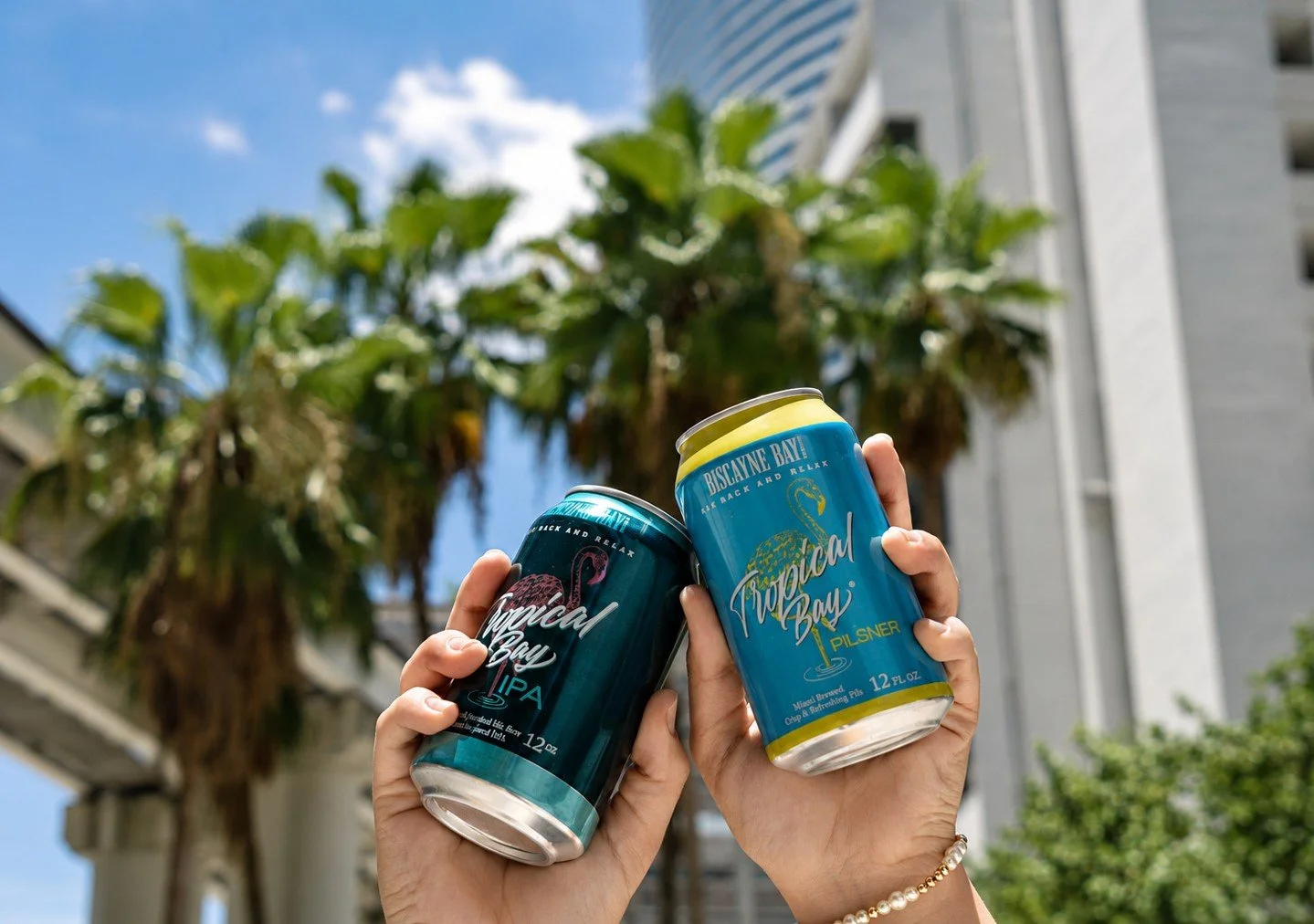 Raise a can to the good times! 🍻 Tropical Bay IPA or Tropical Bay Pilsner... which are you grabbing first? 👀👇️⁠
⁠
#BiscayneBayBrewing #DrinkLocal #IPA #Pilsner #MiamiBeer