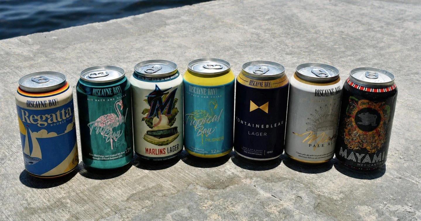 A few beers, a whole lot of Miami history. 🍻 From past brews to current favorites, we&rsquo;ve always been proud to brew for the city we call home. #TheMiamiBeer⁠
⁠
⁠
#BiscayneBayBrewing #TropicalBayIPA #BrewedInMiami #CraftBeer #DrinkLocal #BeerASM