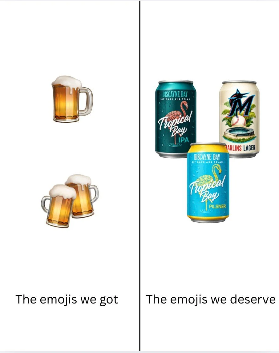 Our keyboard would look a lot better with these emojis. 🍻⁠
⁠
⁠
#BiscayneBayBrewing #TropicalBayIPA #BrewedInMiami #CraftBeer #DrinkLocal #BeerASMR #CanningLine #BreweryLife