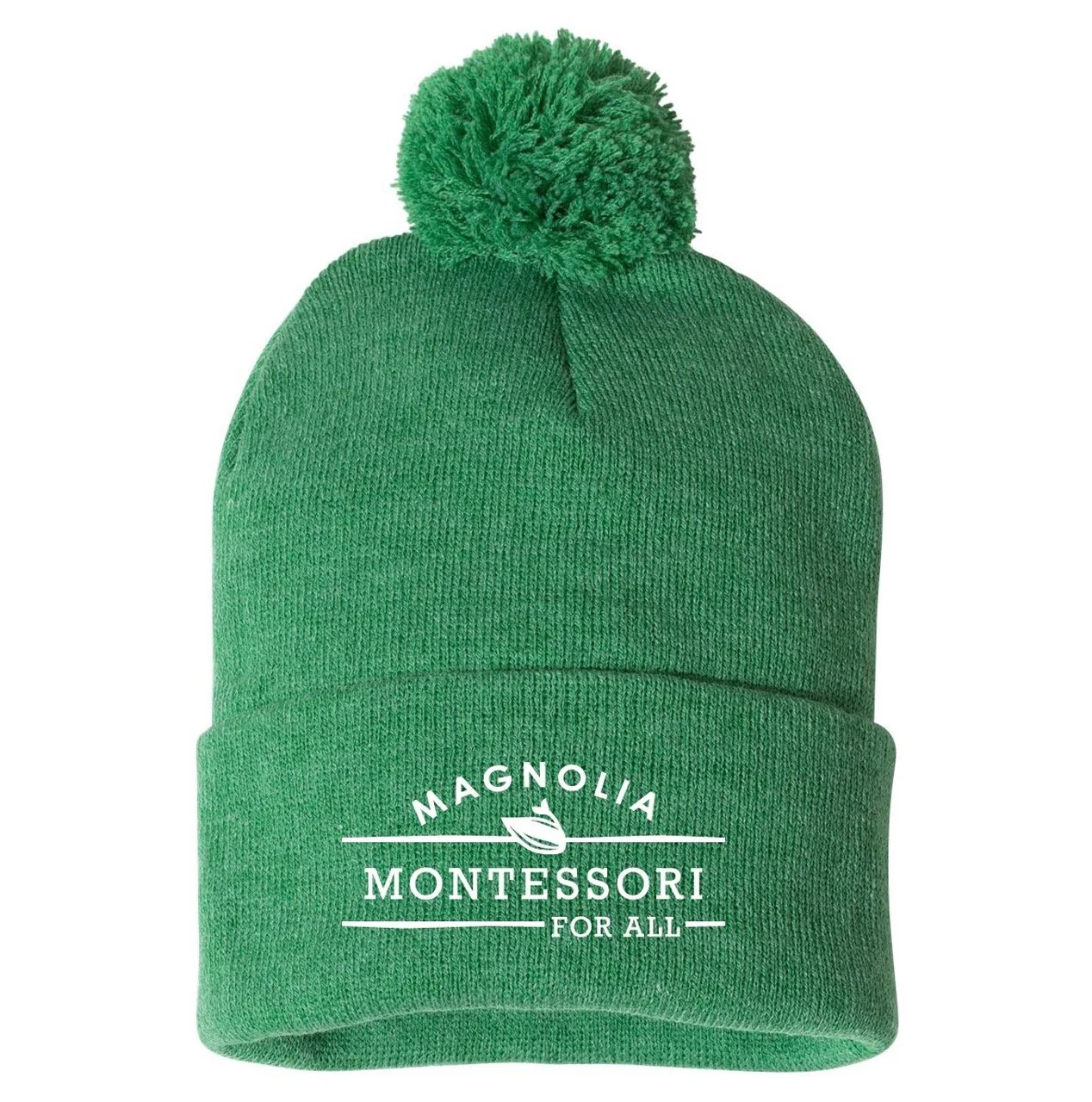Green Pom Beanie