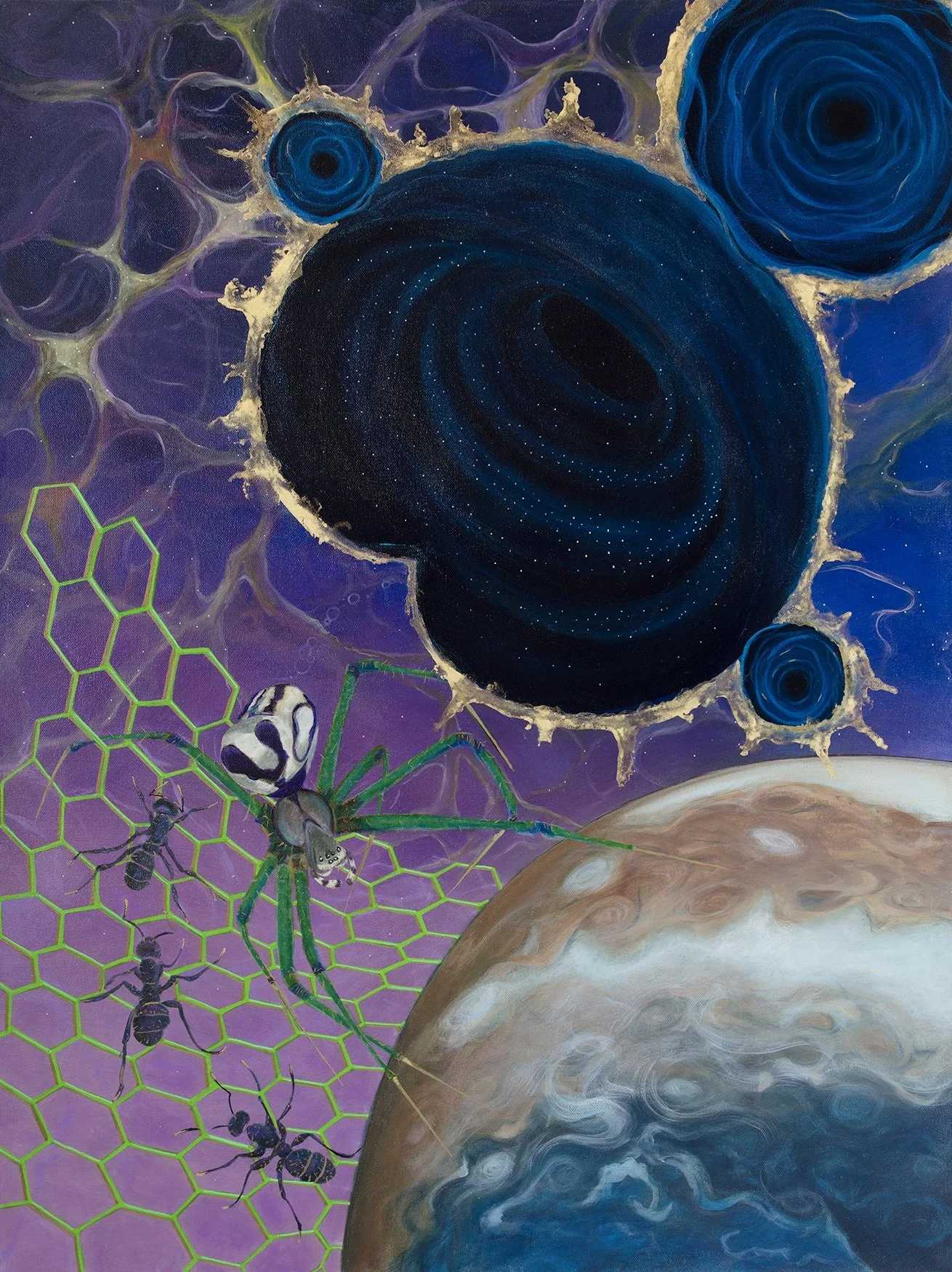 The Pattern Master, 40x30in. Acrylic on canvas