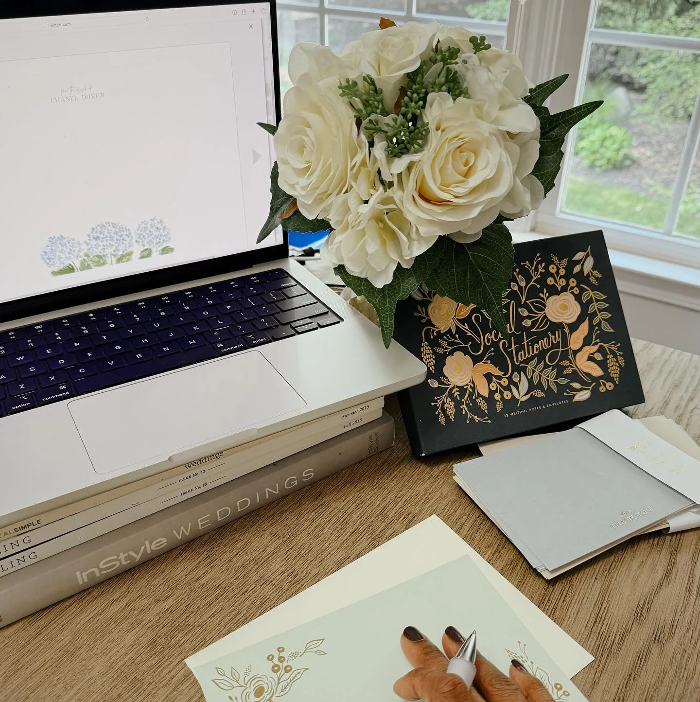 Sat at my desk this morning with a fresh stack of stationery and two names in mind.

One note for a woman who held fast to the hope that love was still coming. She got engaged this past week, five years after whispering that desire aloud to me.

The 