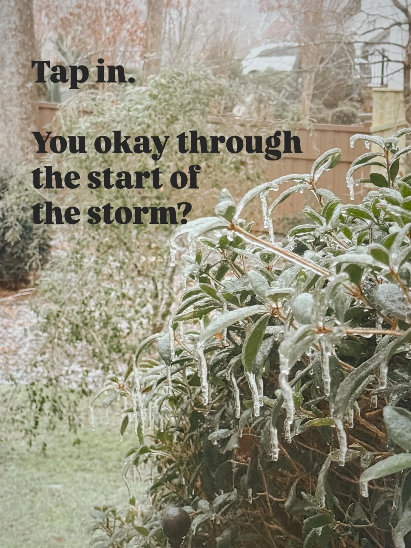 Hey friends - checking in on you from NYC to ATL. How was last night for you with the slow-poke storm? I know we&rsquo;re supposed to have more precipitation throughout the day, but how are you now? I&rsquo;m praying you don&rsquo;t lose power.