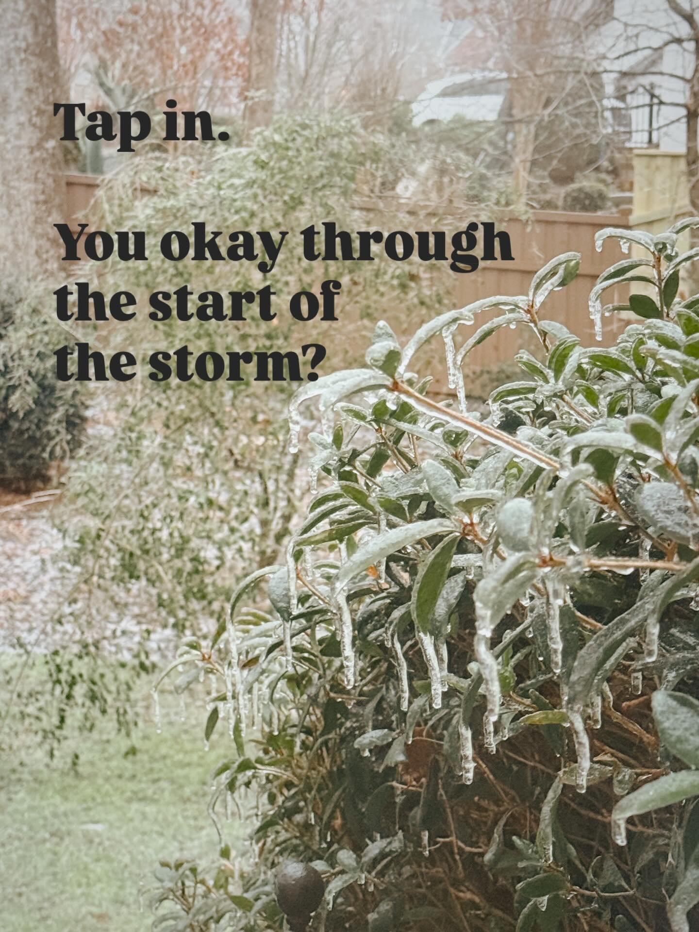 Hey friends - checking in on you from NYC to ATL. How was last night for you with the slow-poke storm? I know we&rsquo;re supposed to have more precipitation throughout the day, but how are you now? I&rsquo;m praying you don&rsquo;t lose power.