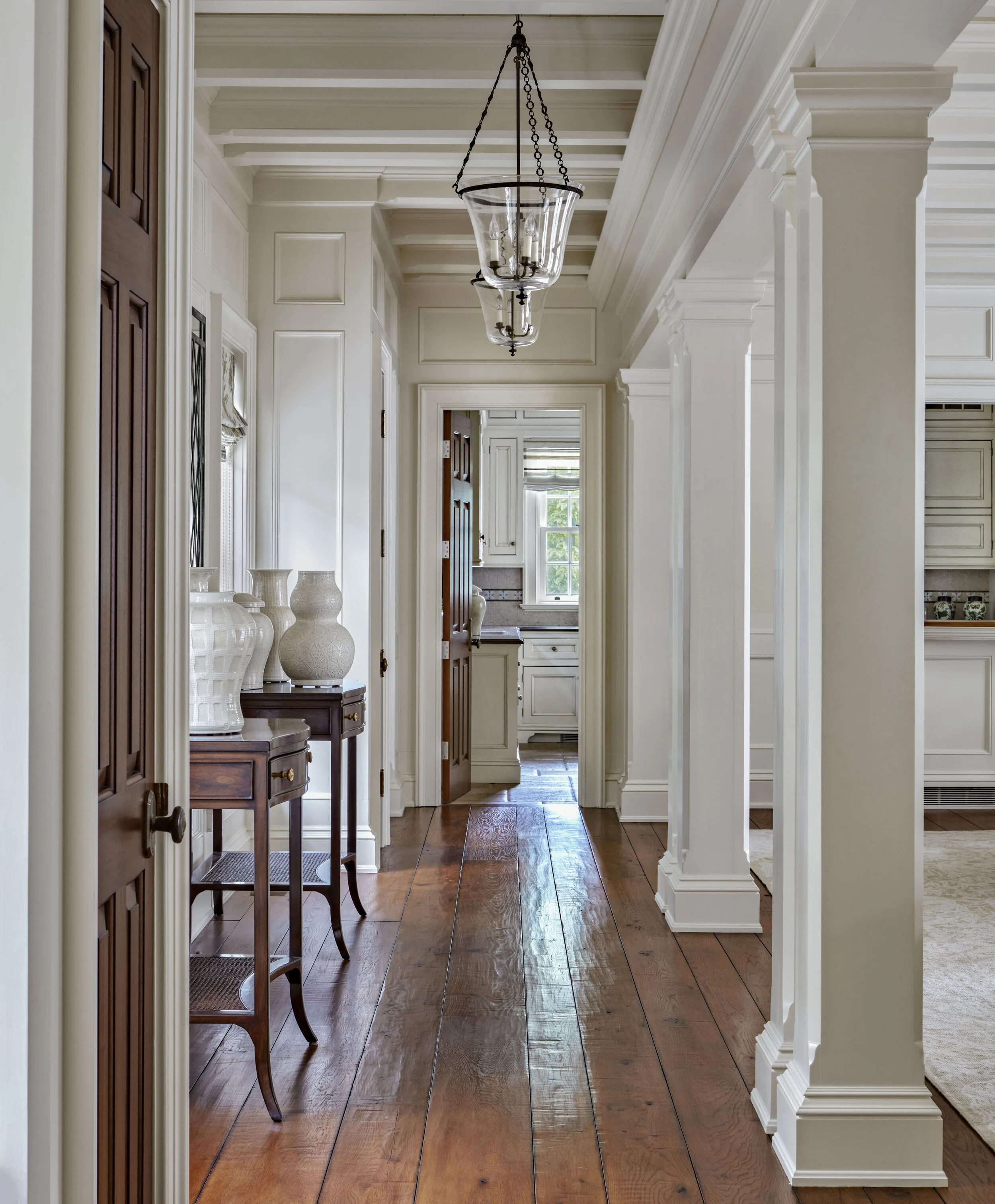 Georgian home in Greenwich CT, built-in shelving millwork