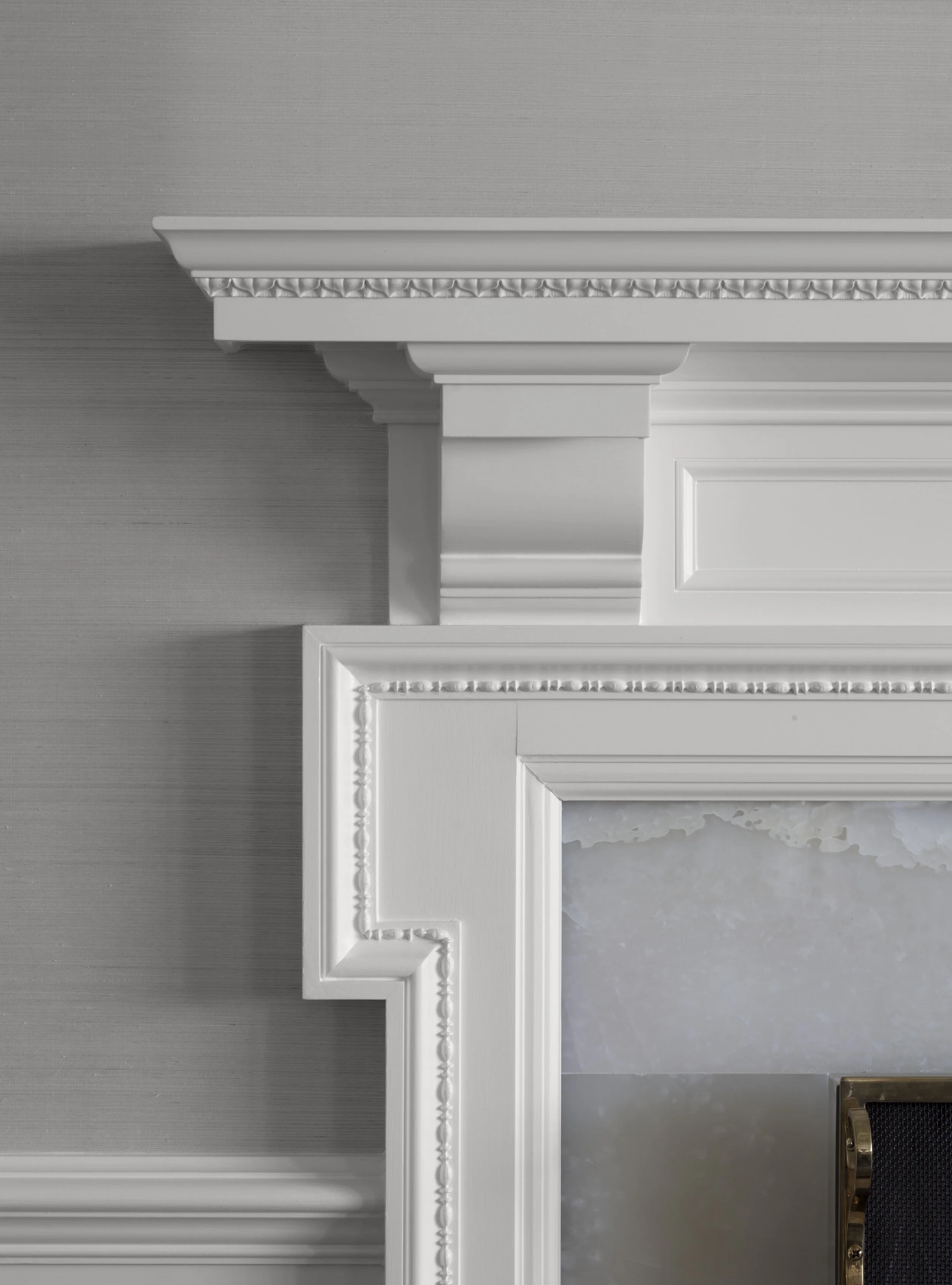 Colonial home in Greenwich CT, custom wall paneling millwork