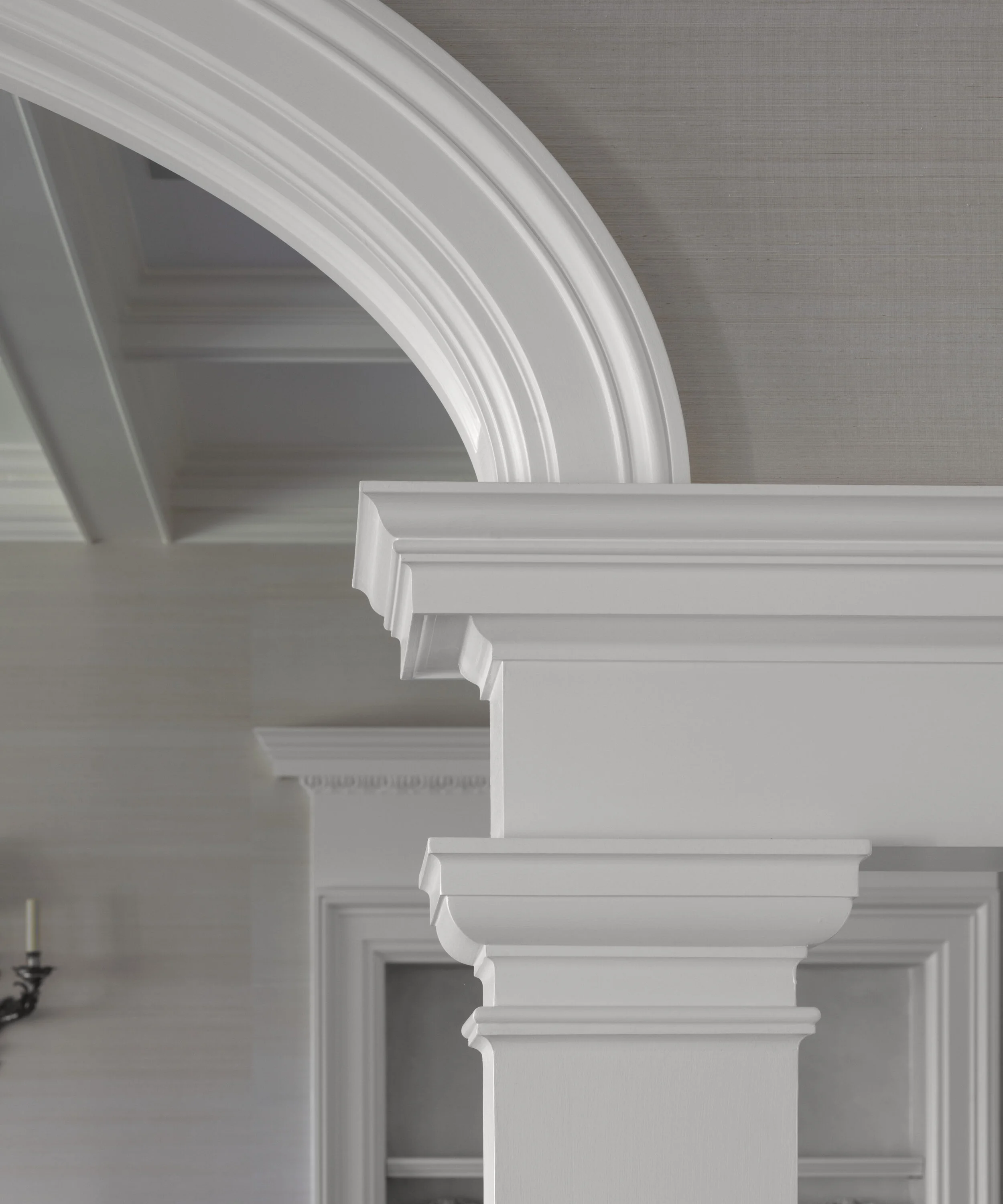 Colonial home in Greenwich CT, custom wall paneling detail 3
