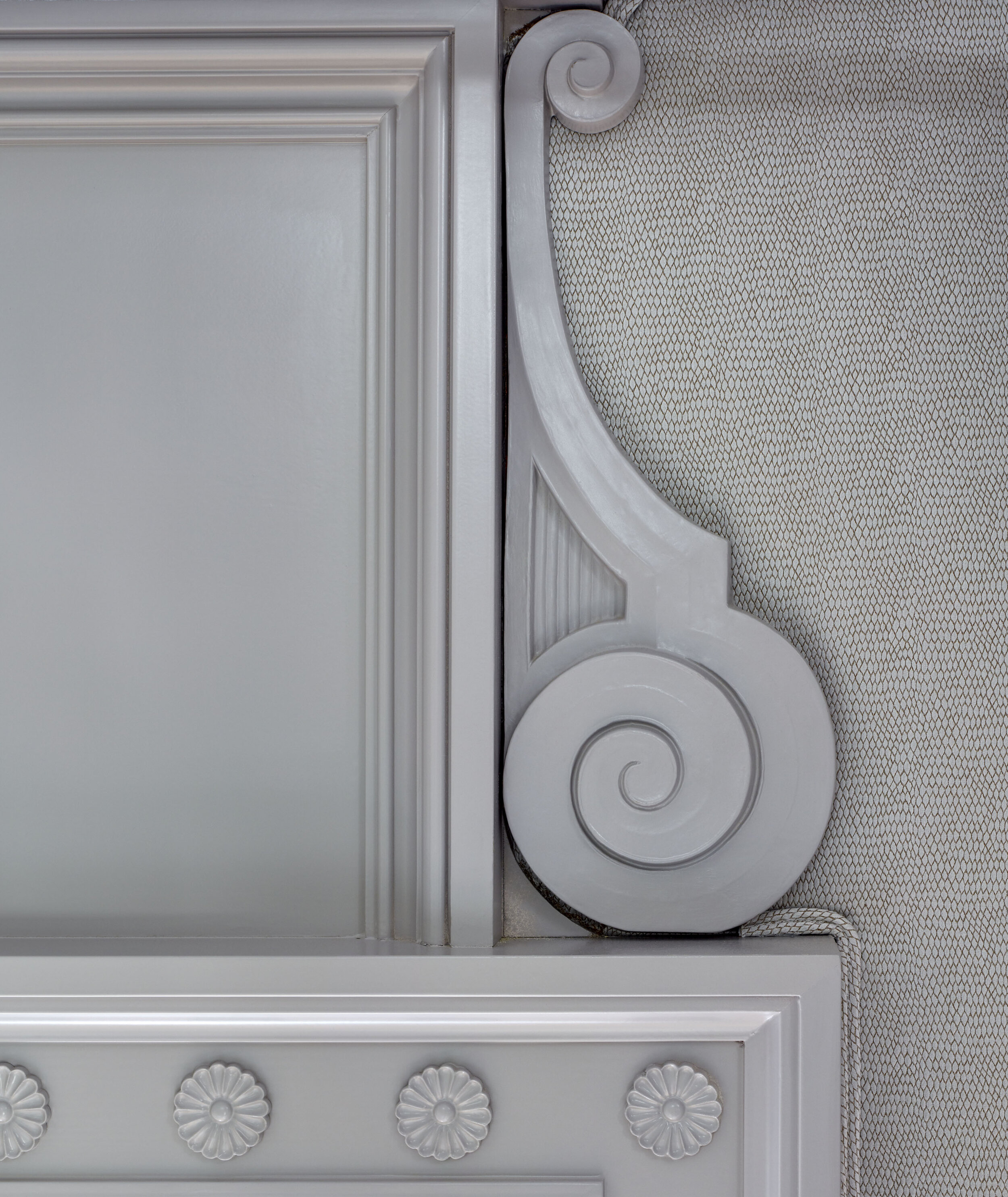 Colonial home in Greenwich CT, mantel millwork detail 2