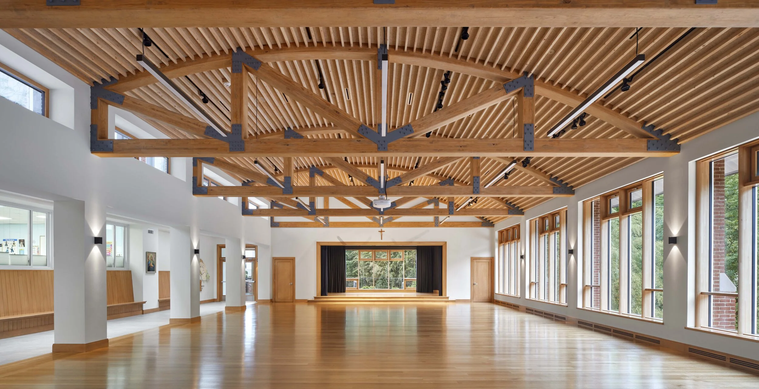 Tudor home in Greenwich CT, exposed beam millwork