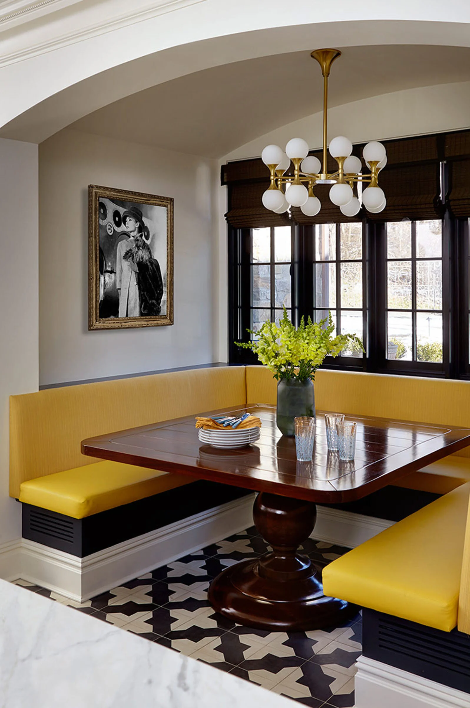 Colonial home in Greenwich CT, kitchen with farmhouse sink