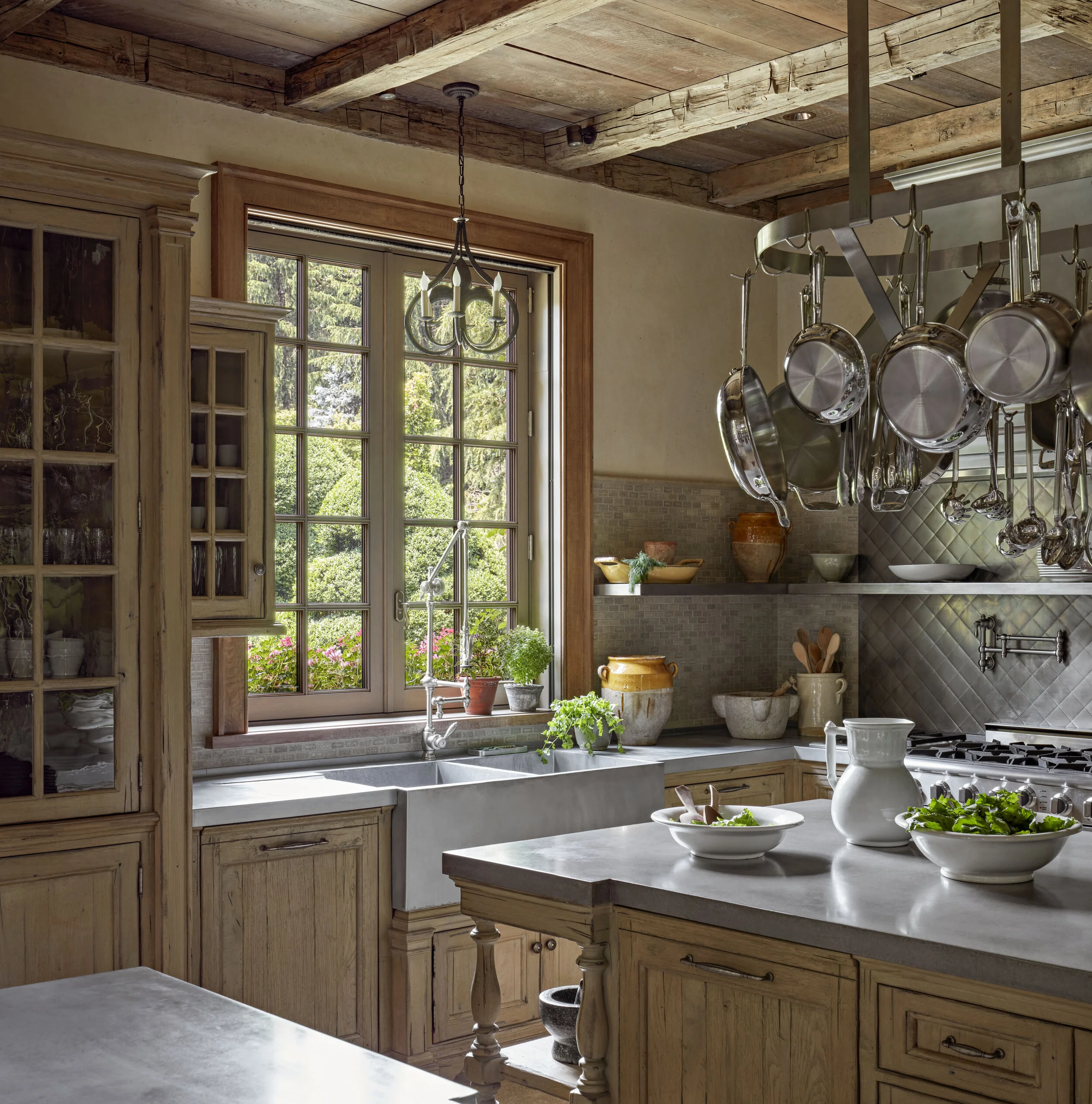 Colonial home in Greenwich CT, kitchen pantry storage detail