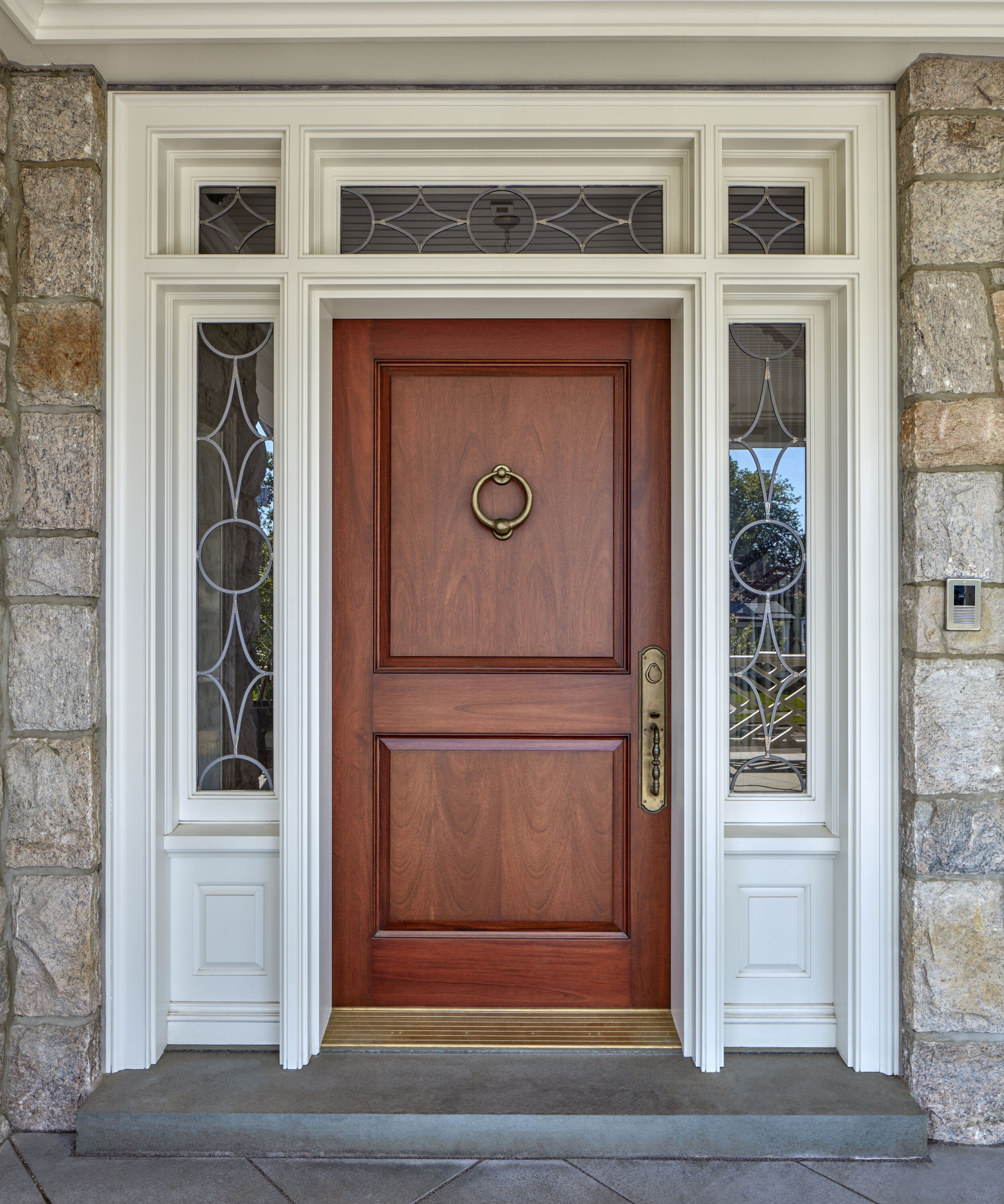 Colonial home in Greenwich CT, entry mudroom