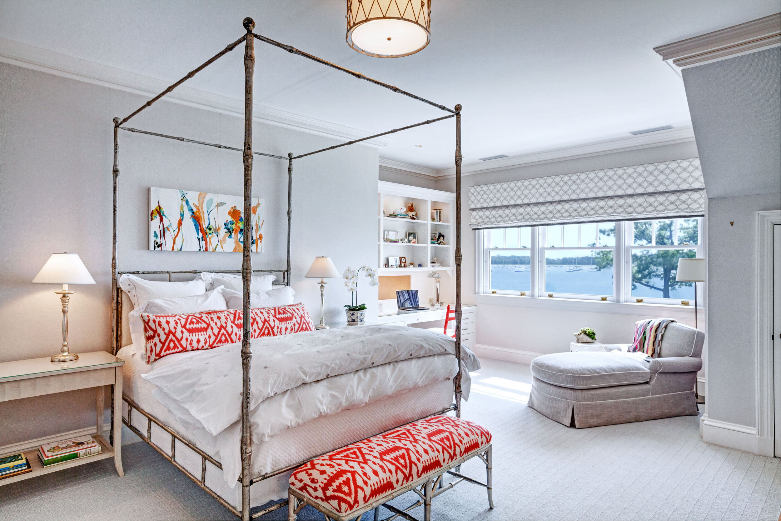 Georgian home in Greenwich CT, primary bedroom suite
