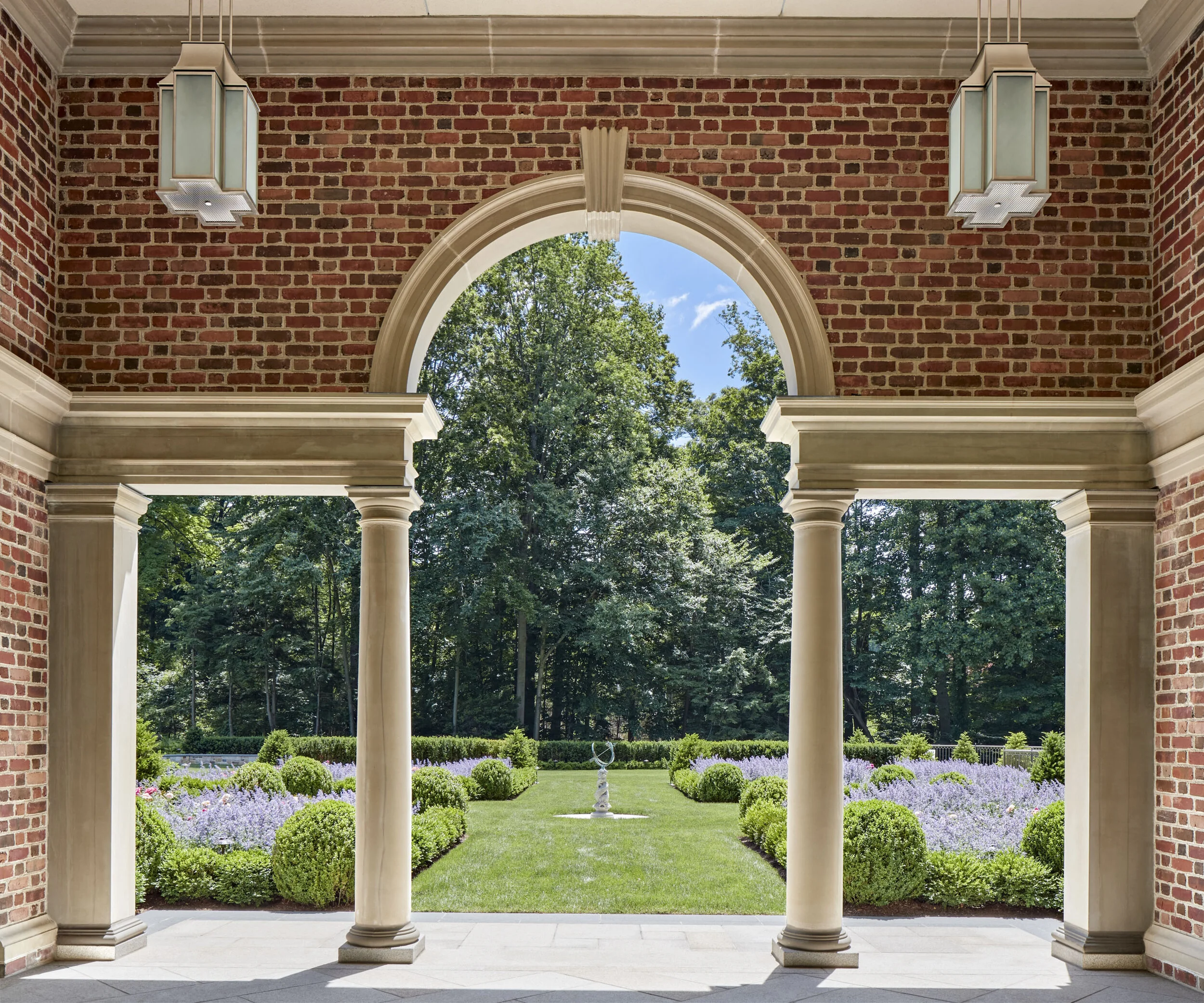 Shingle style home in Greenwich CT, outdoor deck detail