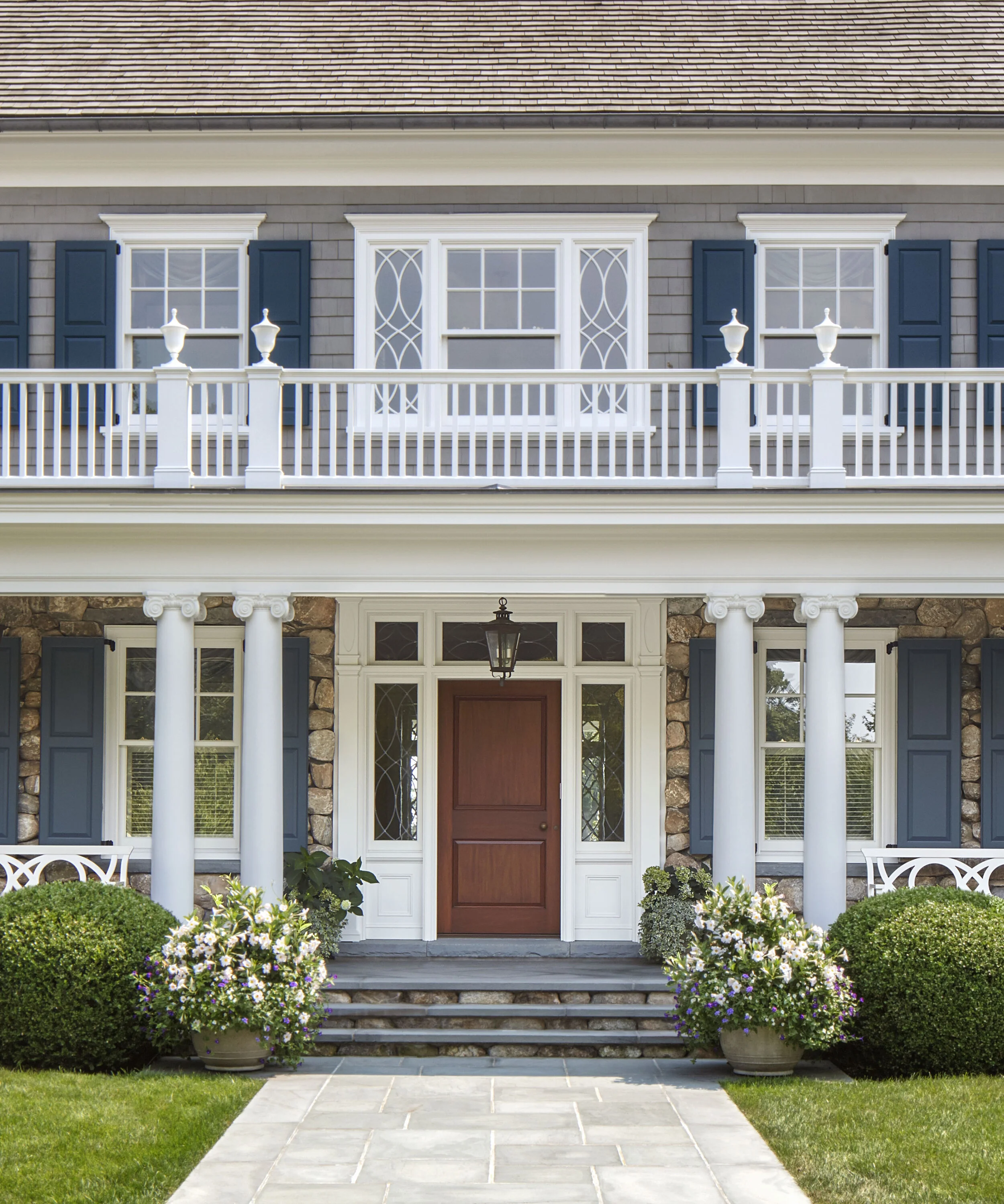 Colonial home in Greenwich CT, double hung window