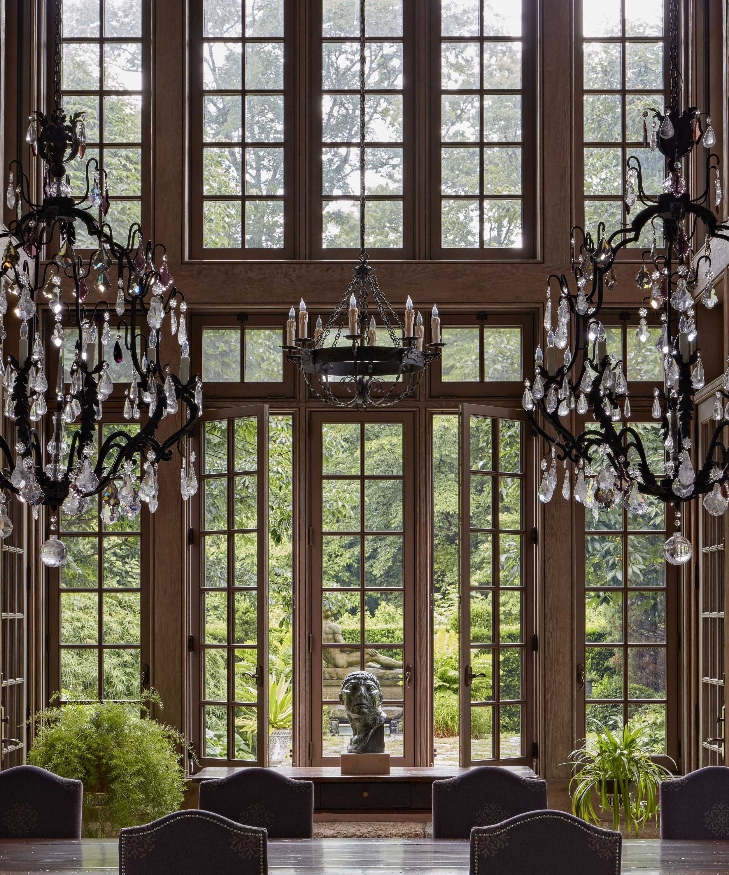 Shingle style home in Greenwich CT, gable window detail