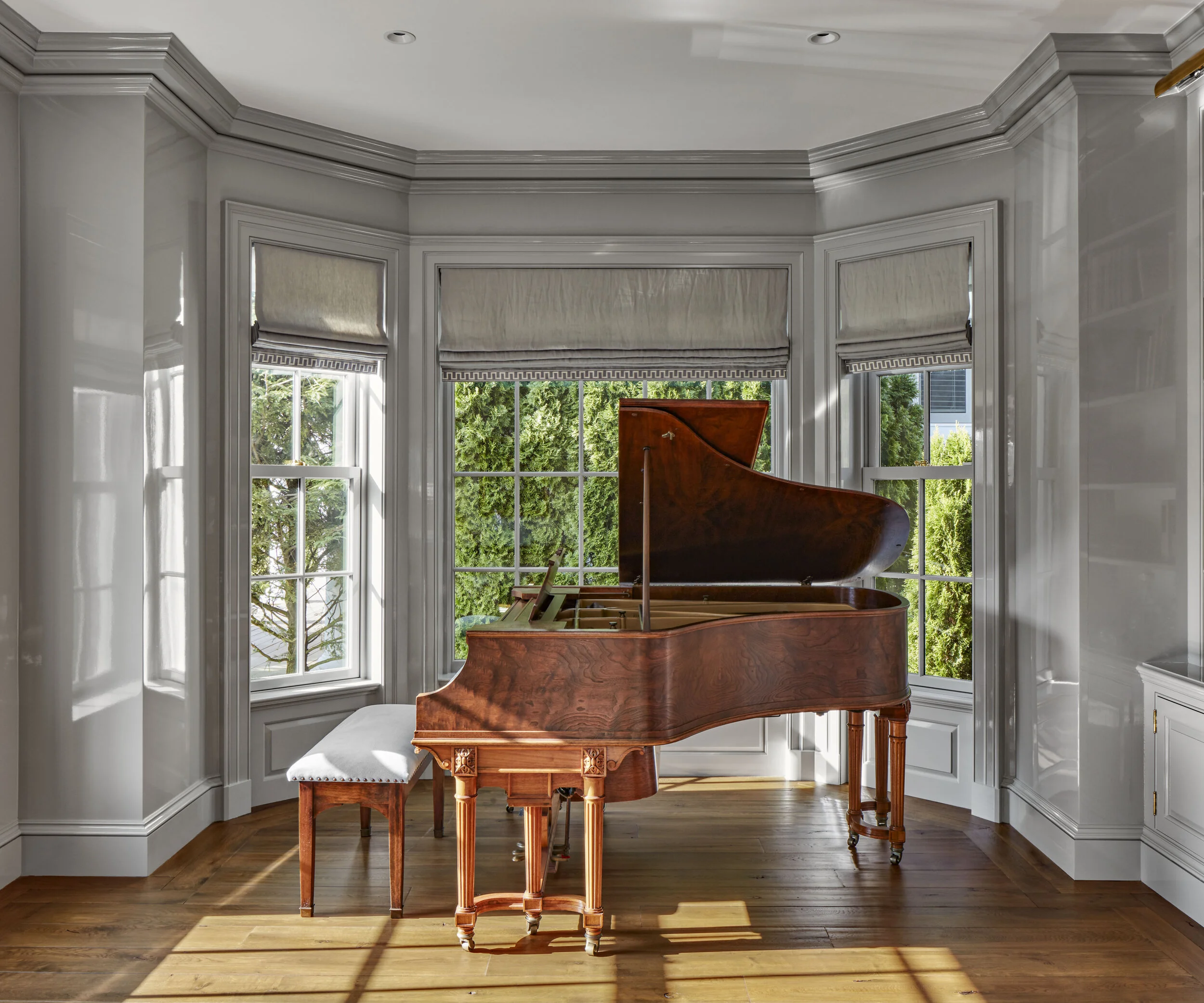 Tudor home in Greenwich CT, window stone surround