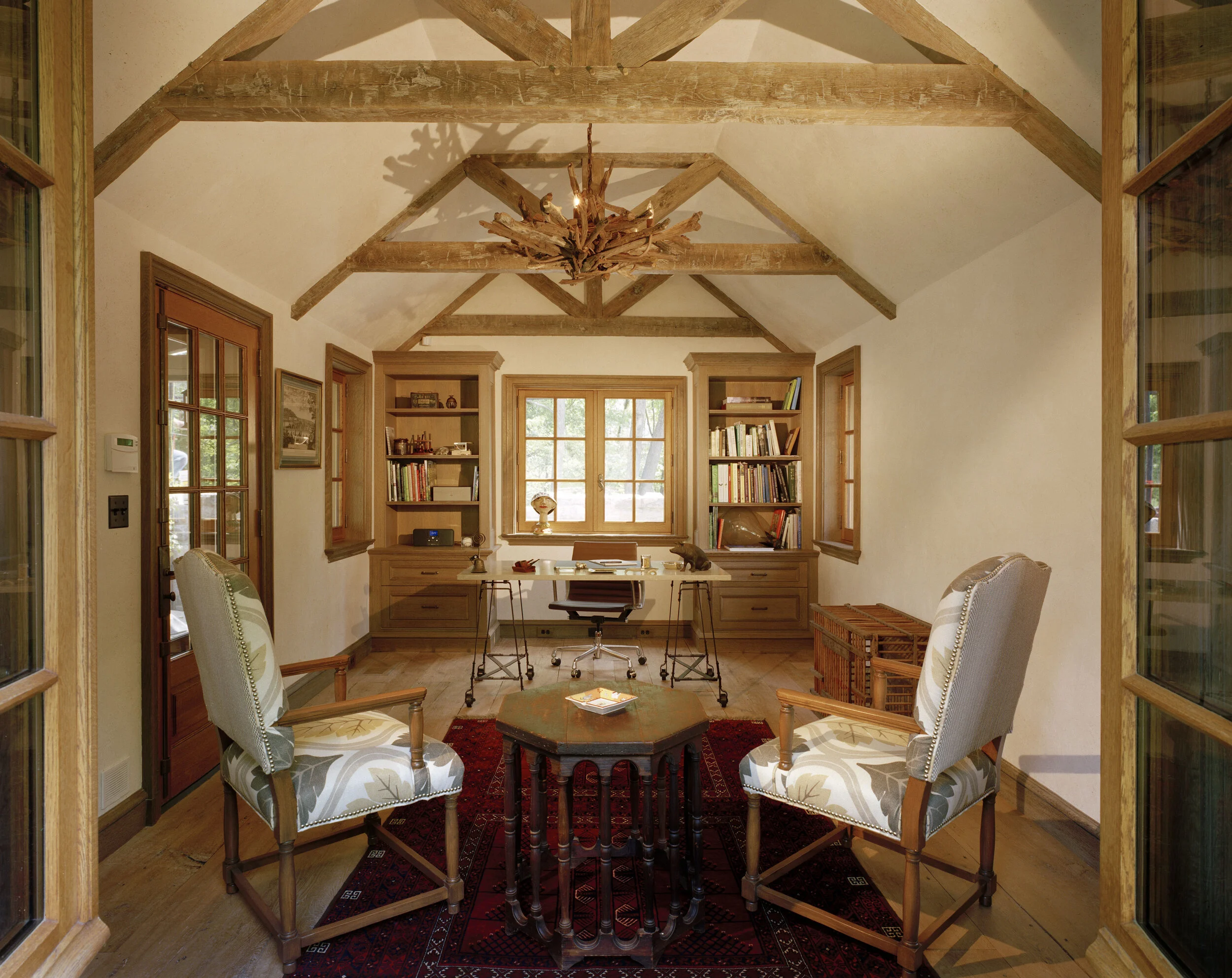 Georgian colonial home in Greenwich CT, formal home office