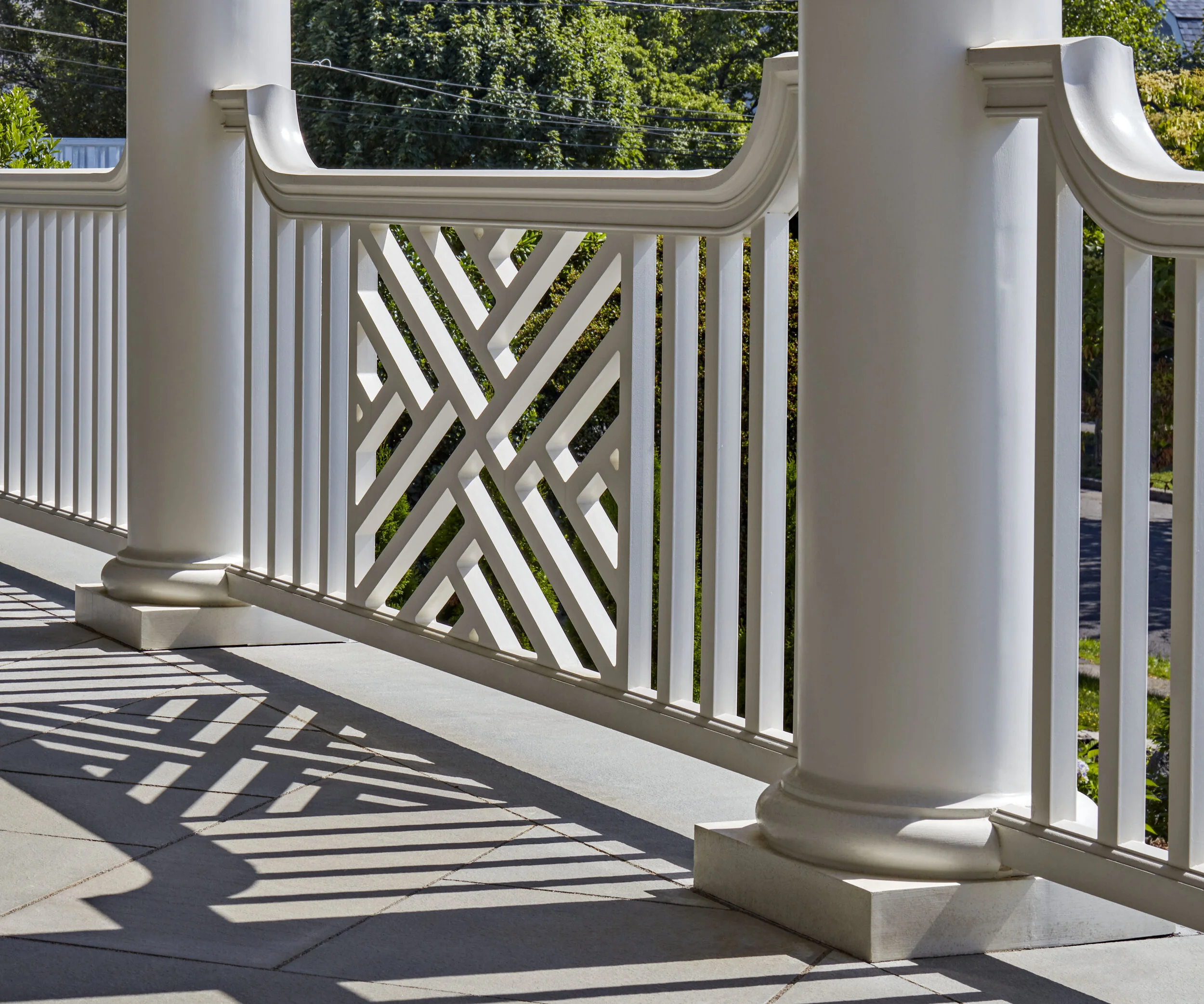 Tudor home in Greenwich CT, exterior half-timbering detail