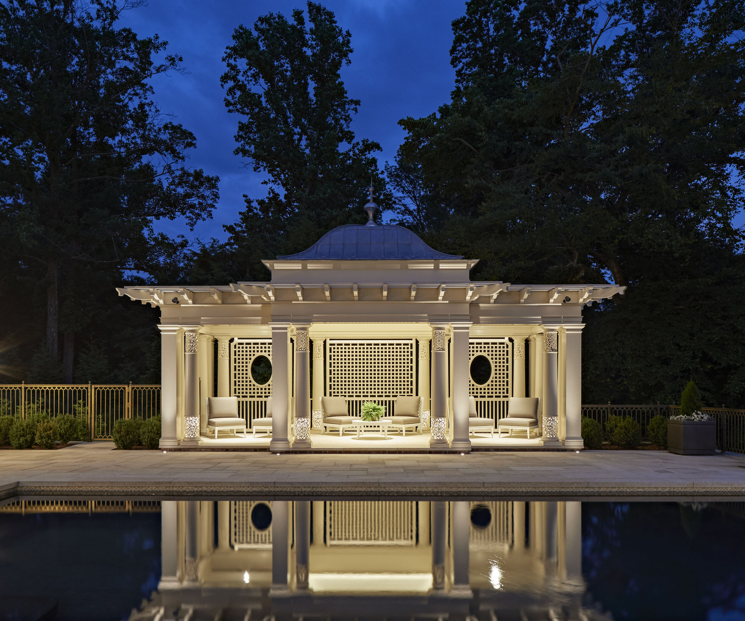 Pool Pergola on a Country Georgian Estate