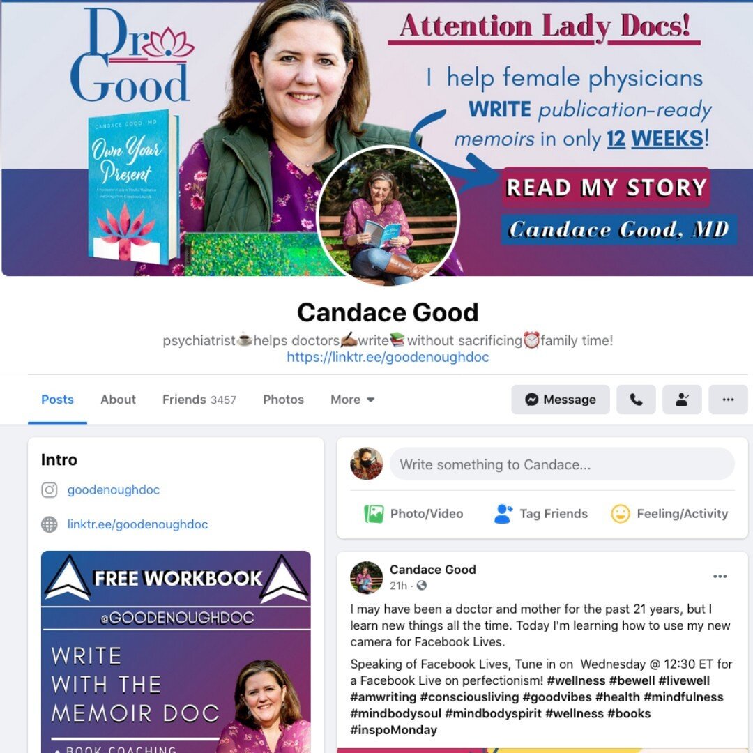 Am proud to celebrate my former marketing client Dr. Candace Good as she nails this whole &quot;marketing your new book thing&quot; - check out this Facebook promo she's winning at. 

You can find follow her author page and find her book here:  https