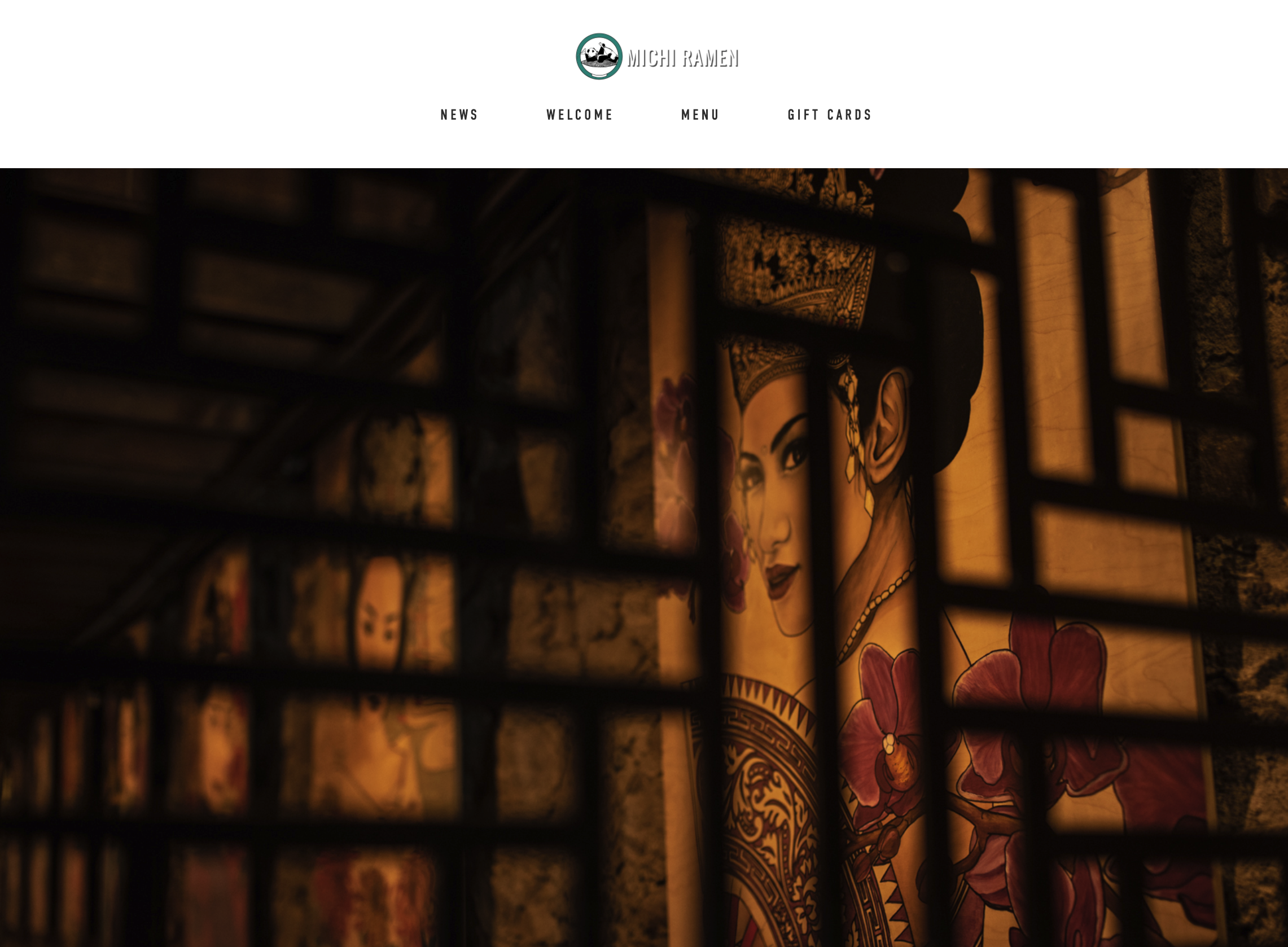 Michi Ramen Bar — Japanese restaurant website by John August Design
